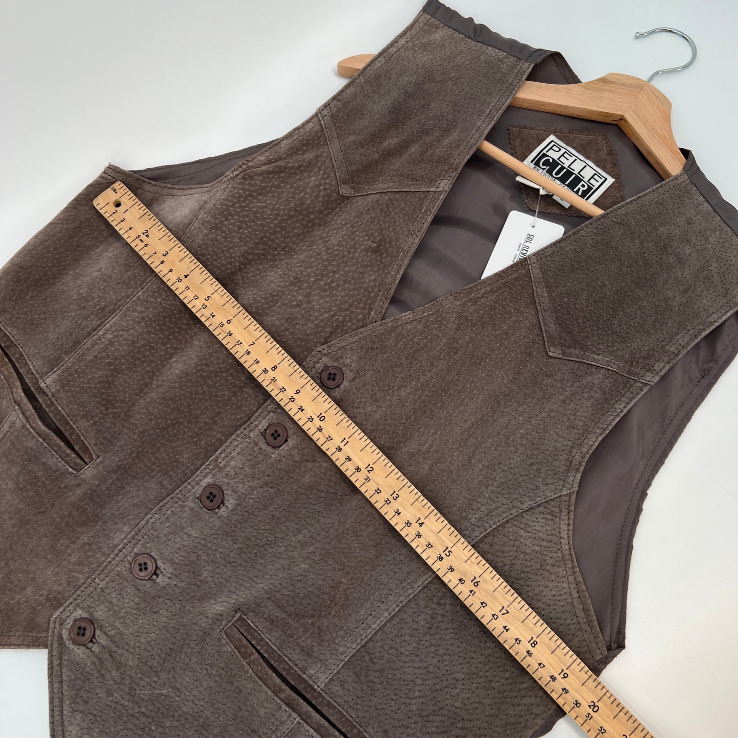 Vintage Pelle Cuir Leather Vest L