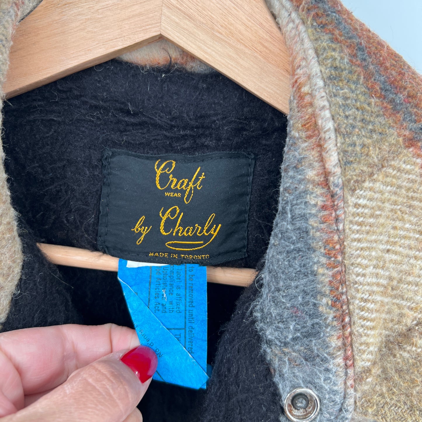 SOLD. Vintage Craft Wear by Charly Plaid Cropped Jacket S