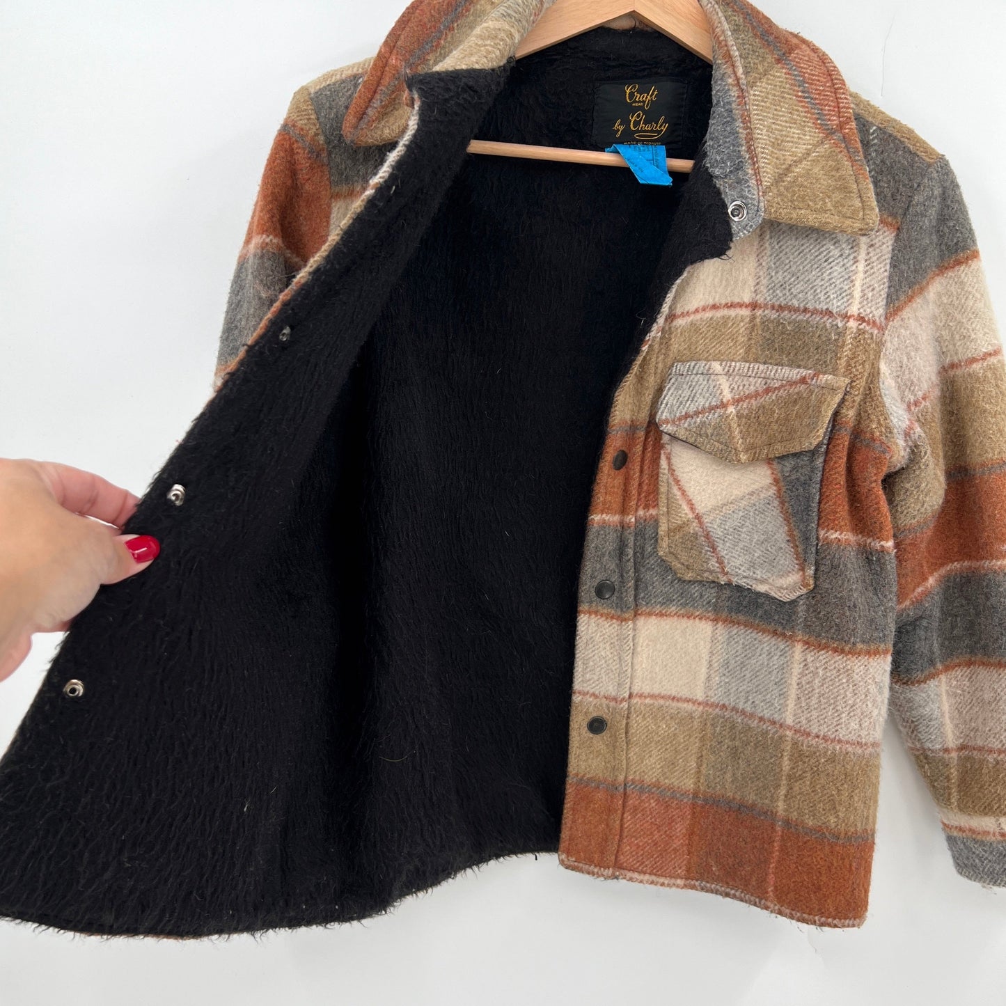 SOLD. Vintage Craft Wear by Charly Plaid Cropped Jacket S
