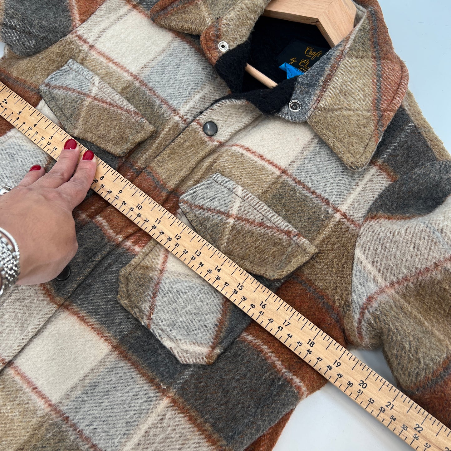 SOLD. Vintage Craft Wear by Charly Plaid Cropped Jacket S
