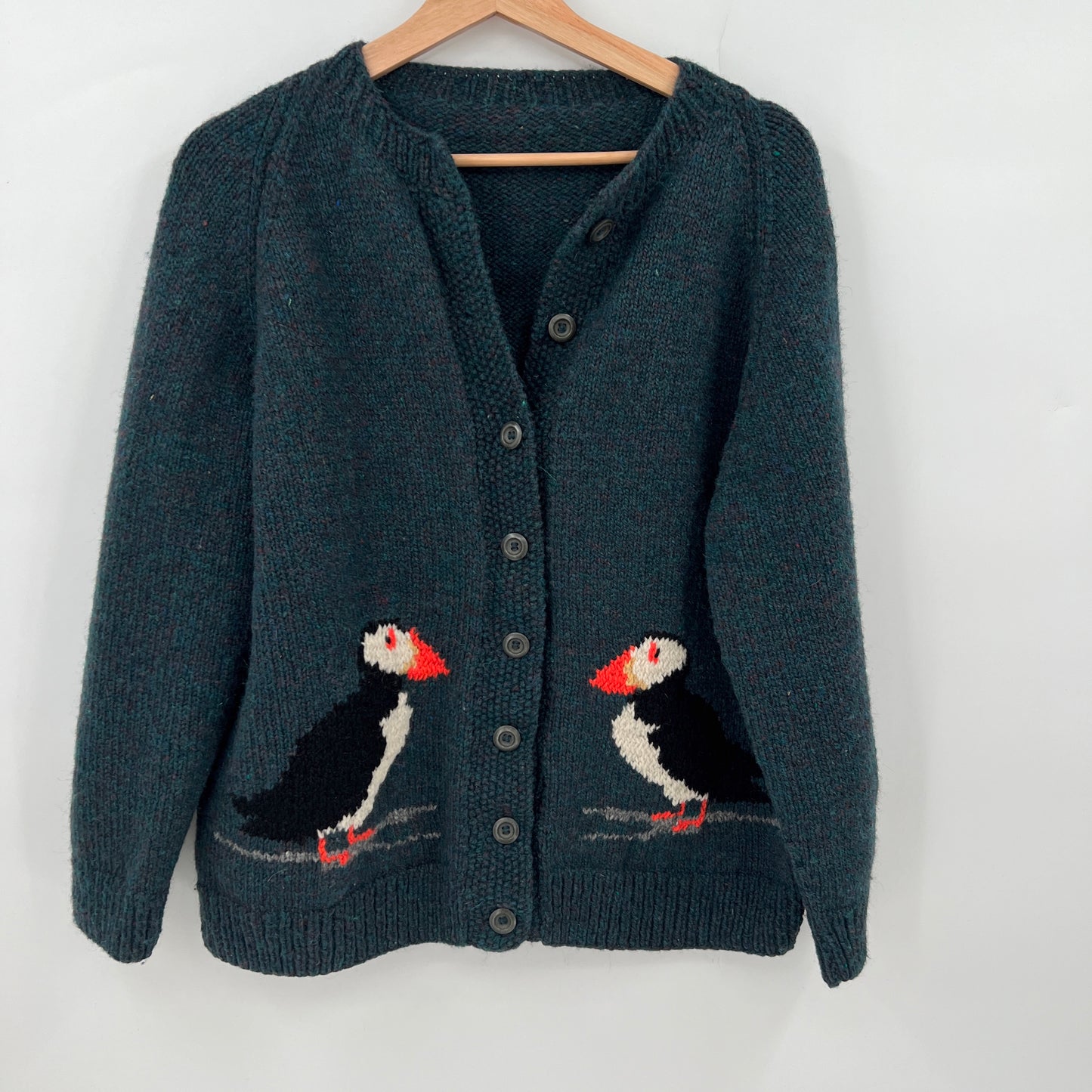 Wool Puffins Cardigan M/L