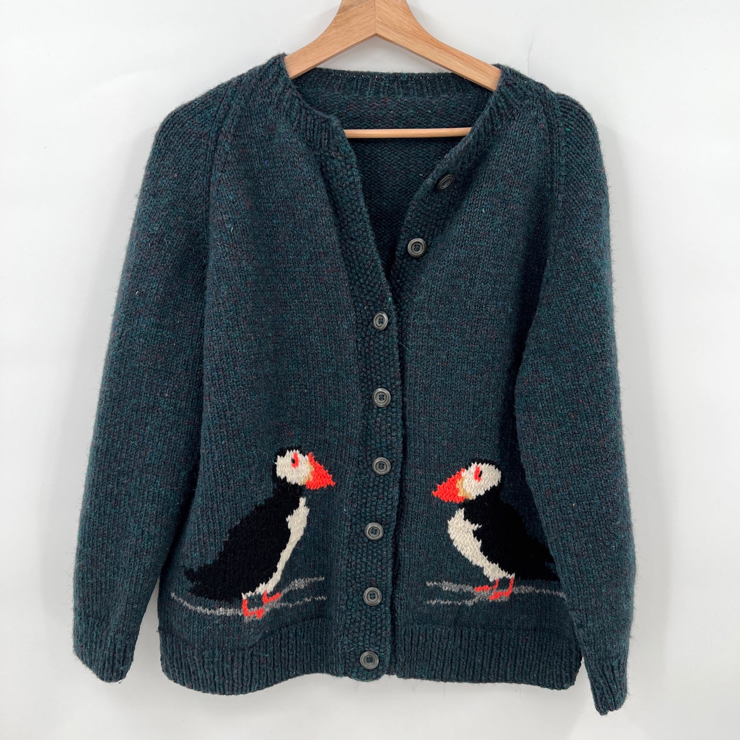 Wool Puffins Cardigan M/L
