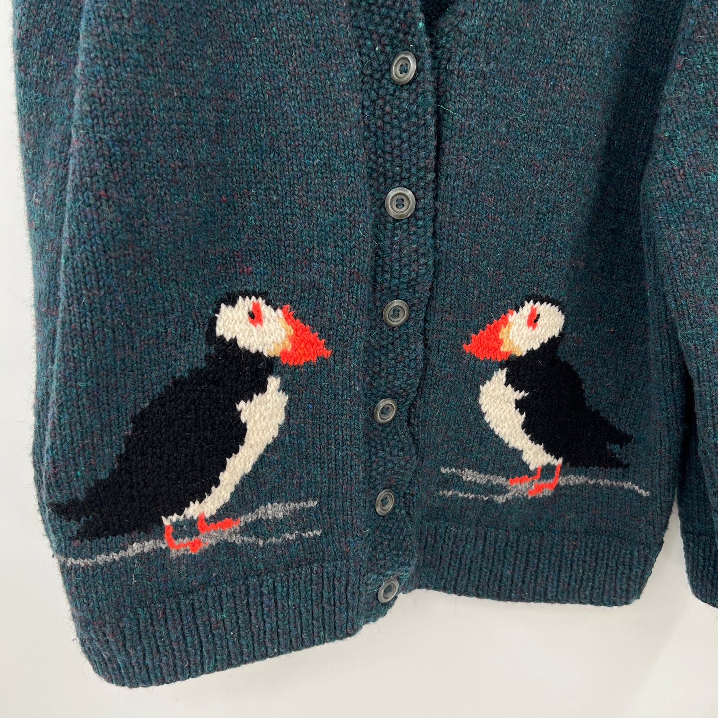 Wool Puffins Cardigan M/L