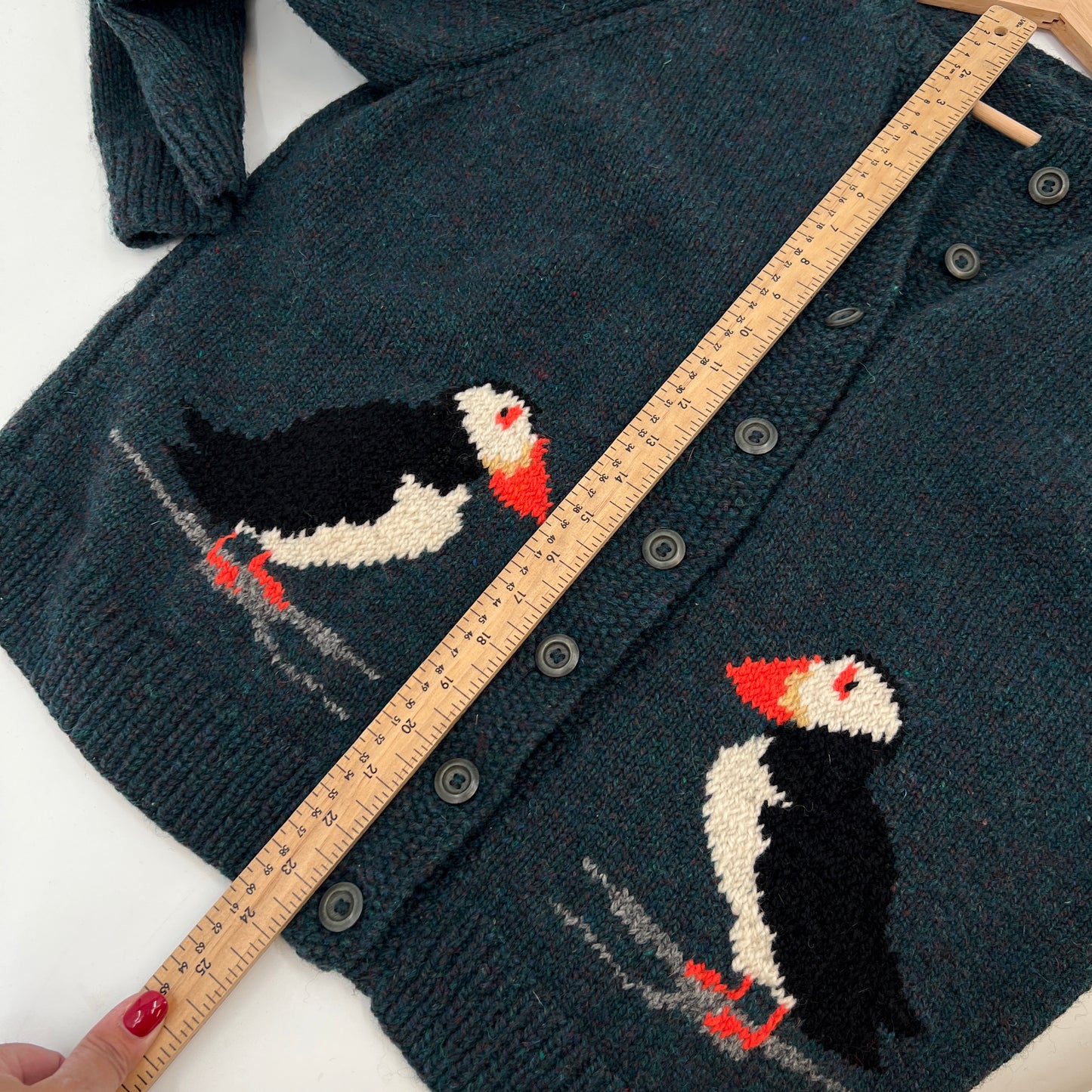 Wool Puffins Cardigan M/L