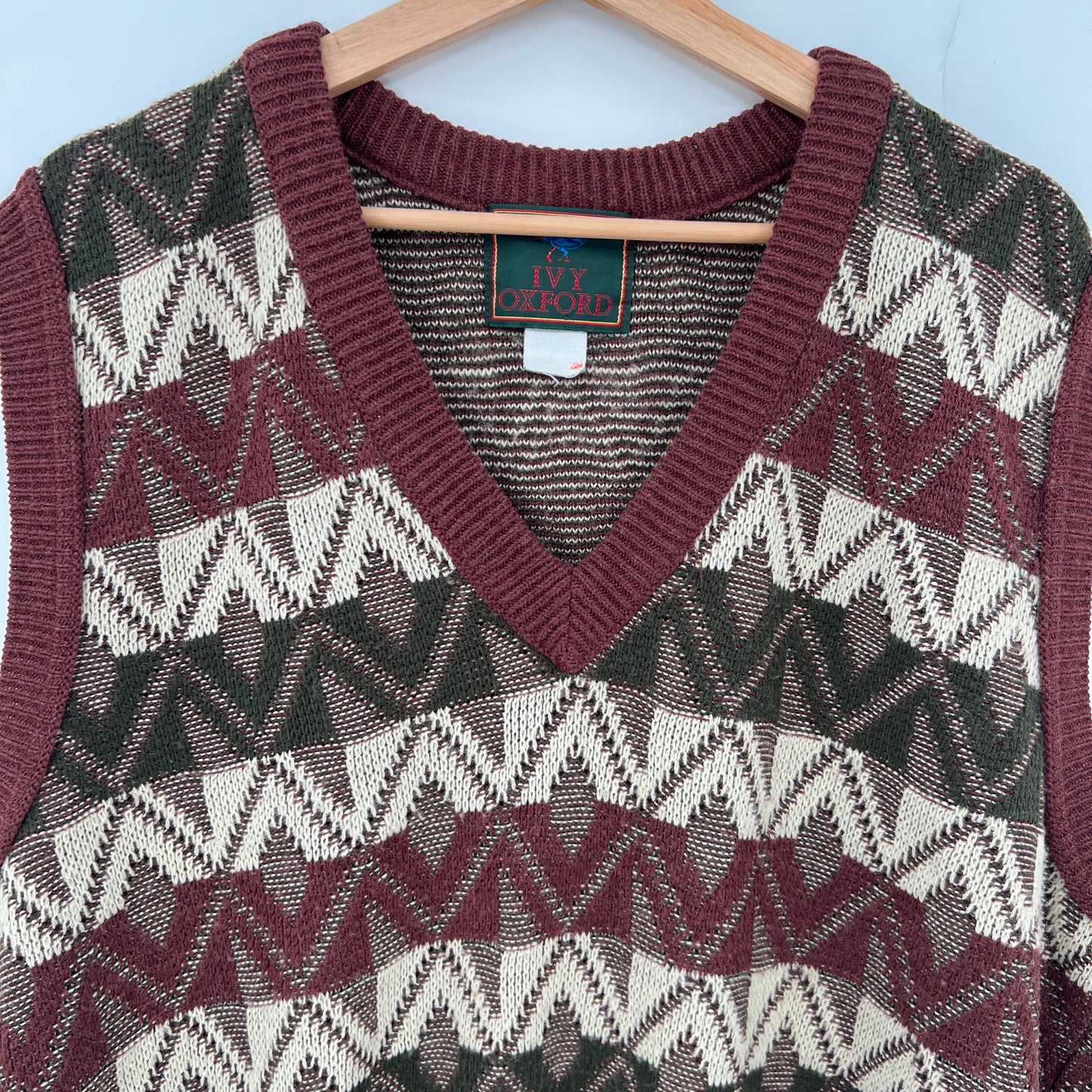 SOLD. Vintage Ivy Oxford Grandpa Style Sweater Vest L