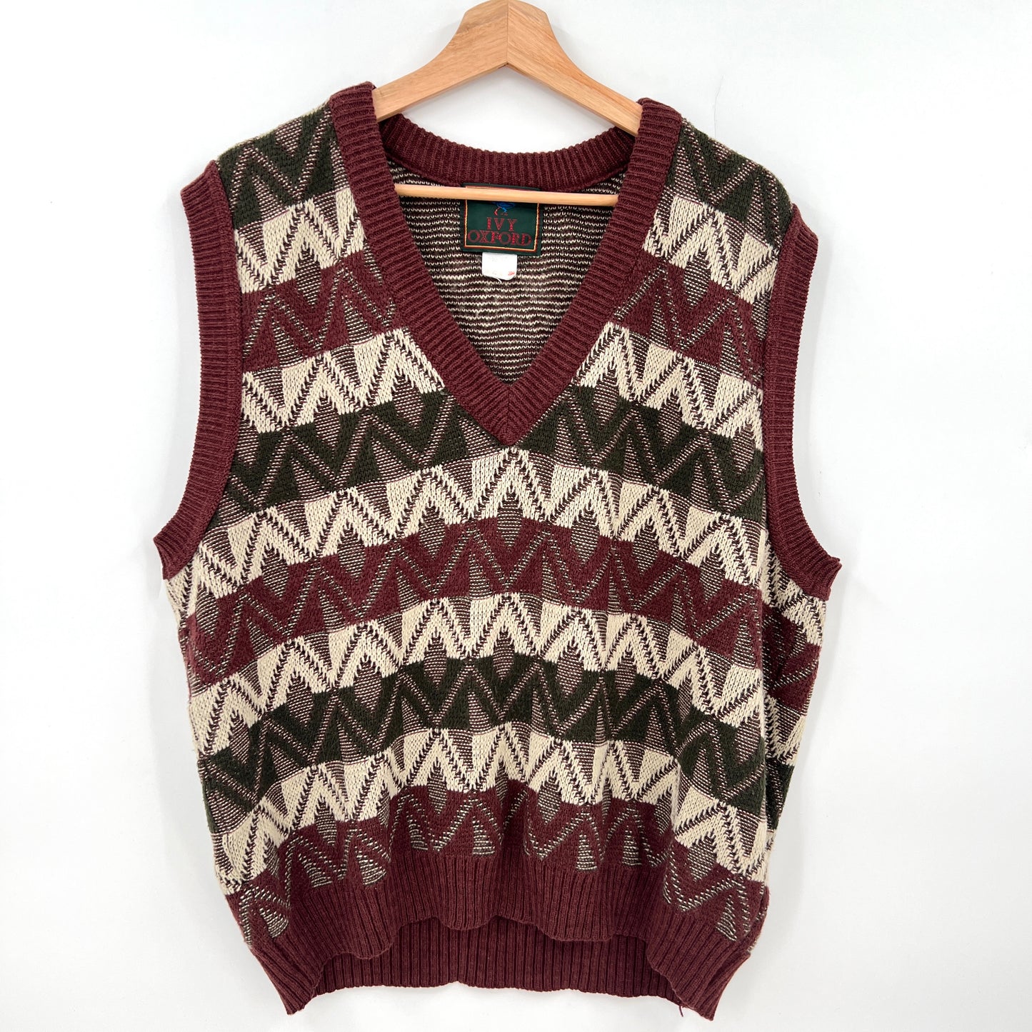 SOLD. Vintage Ivy Oxford Grandpa Style Sweater Vest L
