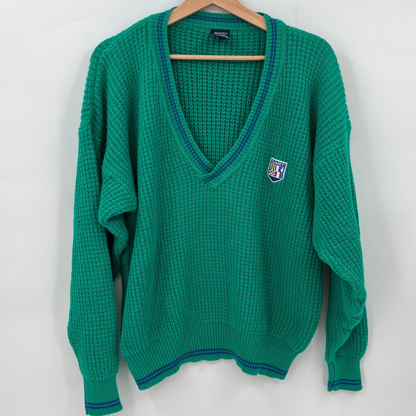 sold Vintage Gant Cotton V-neck Sweater M