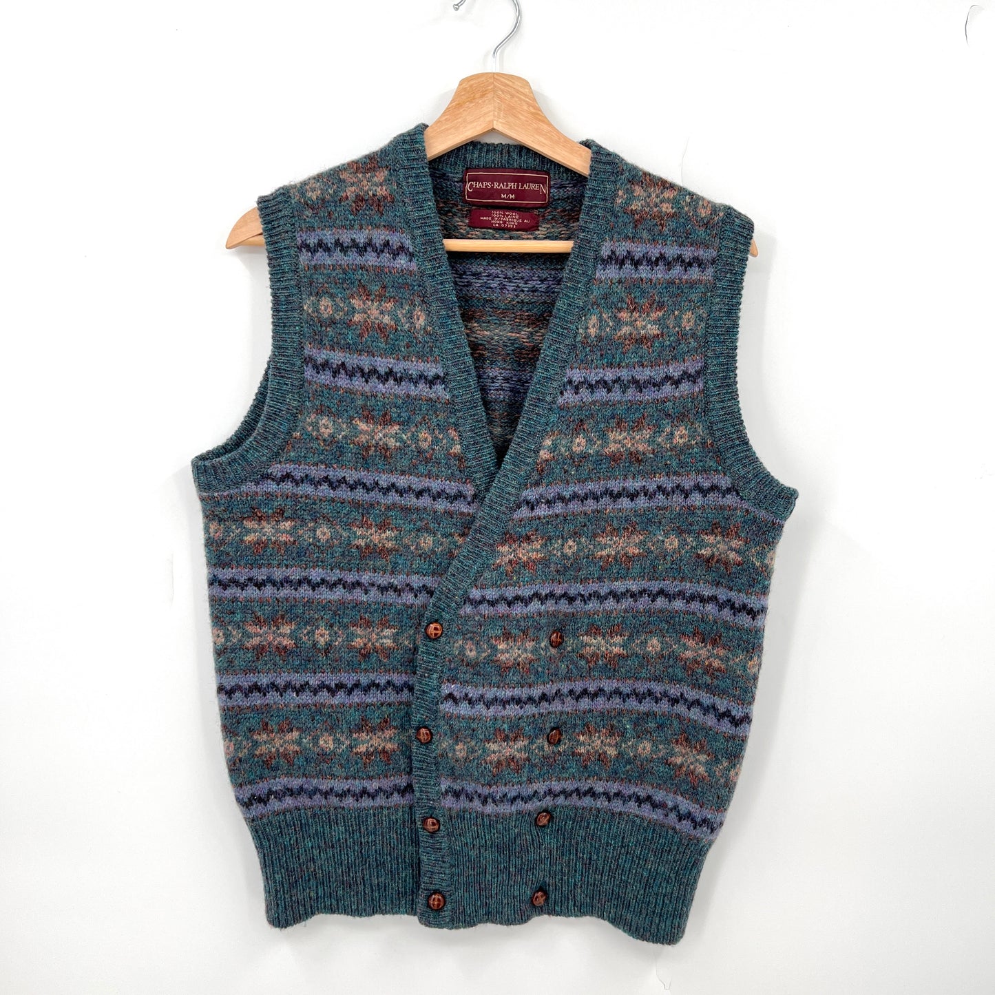 SOLD. Vintage Chaps Ralph Lauren Pure Wool Sweater Vest M