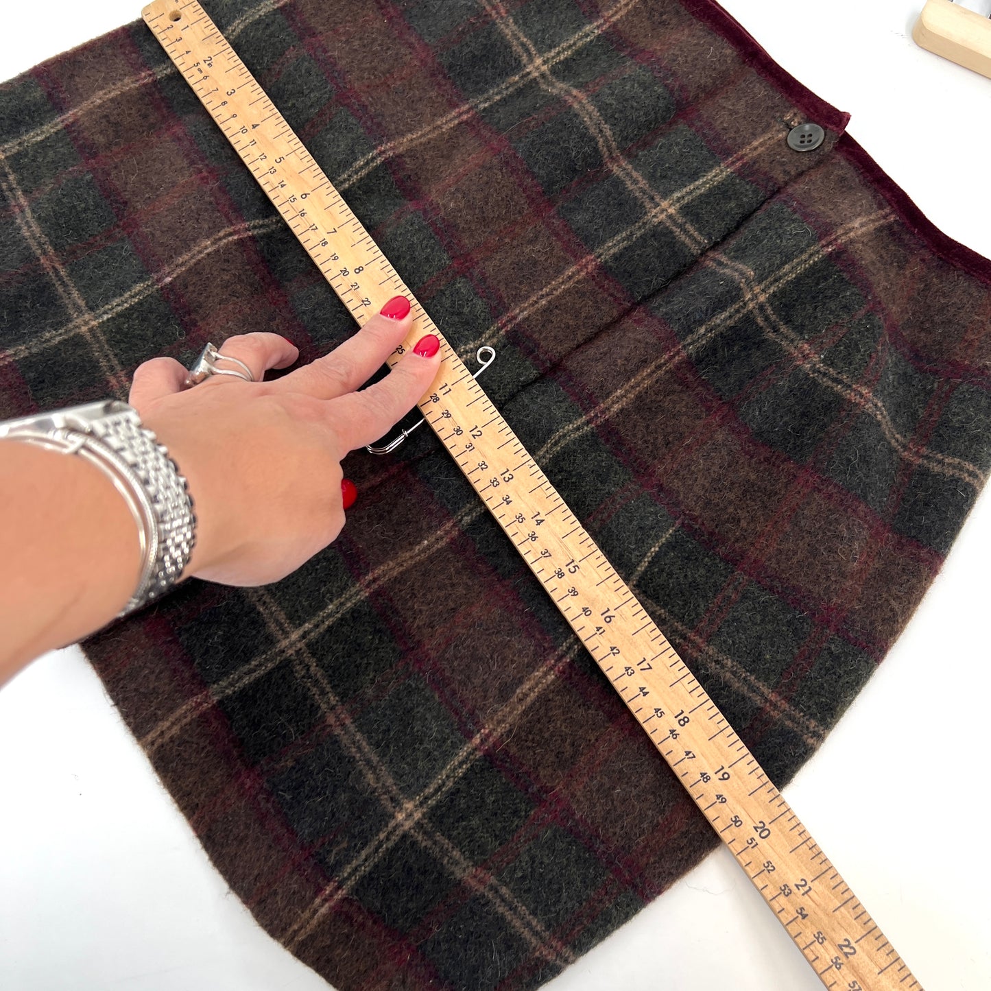 SOLD. Stefanel Wool Wrap Mini Skirt S/M