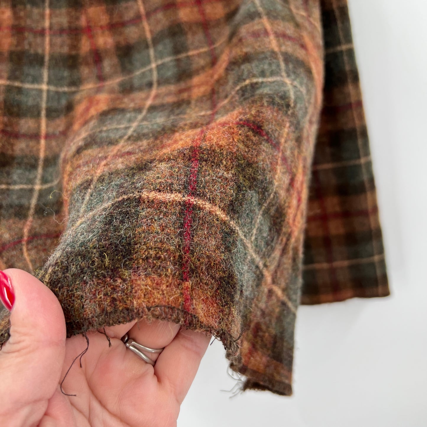 SOLD. Vintage Eddie Bauer Plaid Wool Mini Skirt