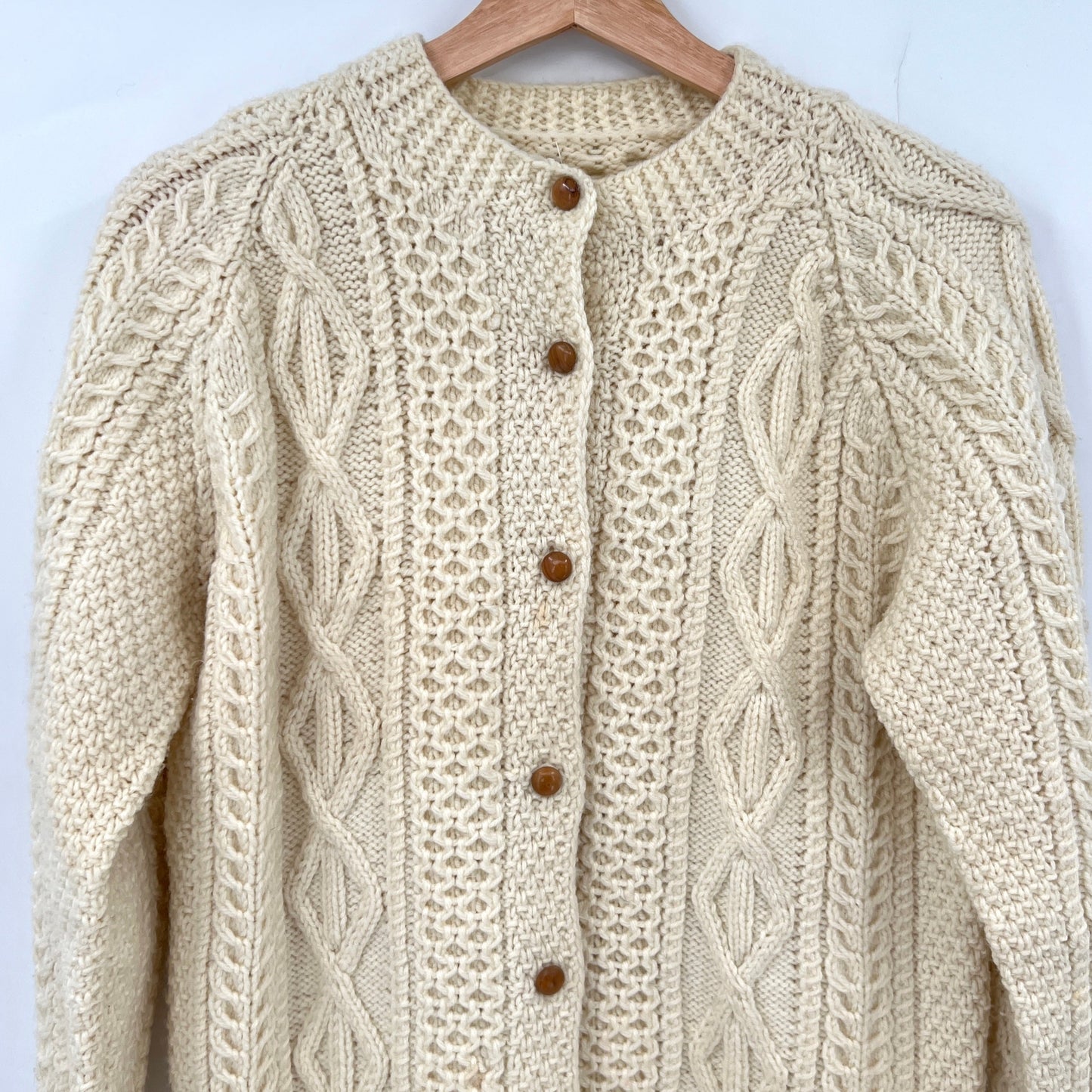 SOLD Vintage Fisherman Style Cardigan M