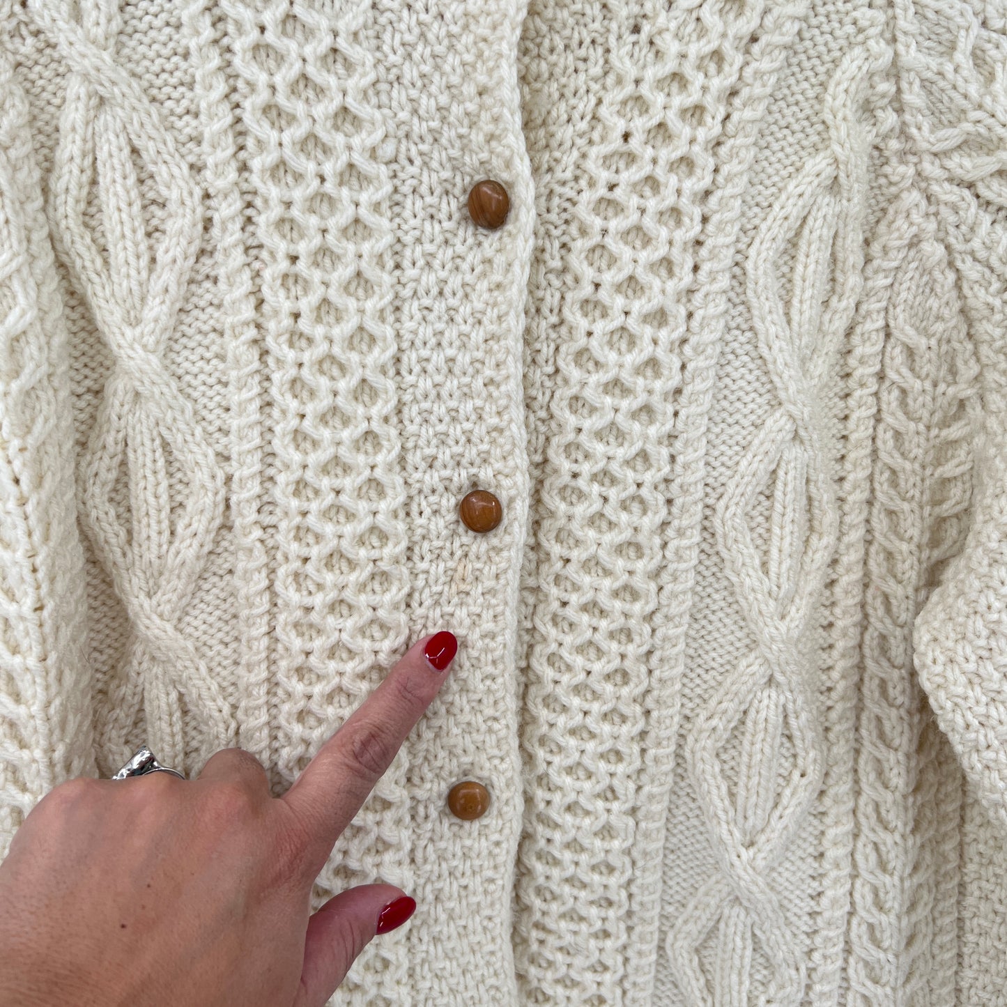 SOLD Vintage Fisherman Style Cardigan M