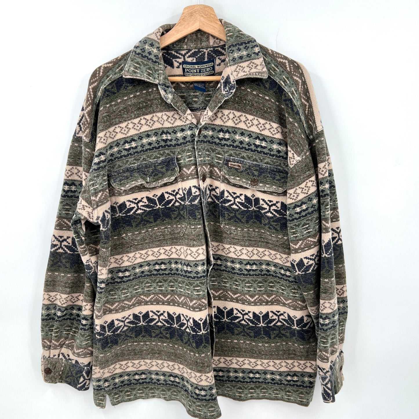 SOLD - Vintage Point Zero Cotton Casual Shirt M