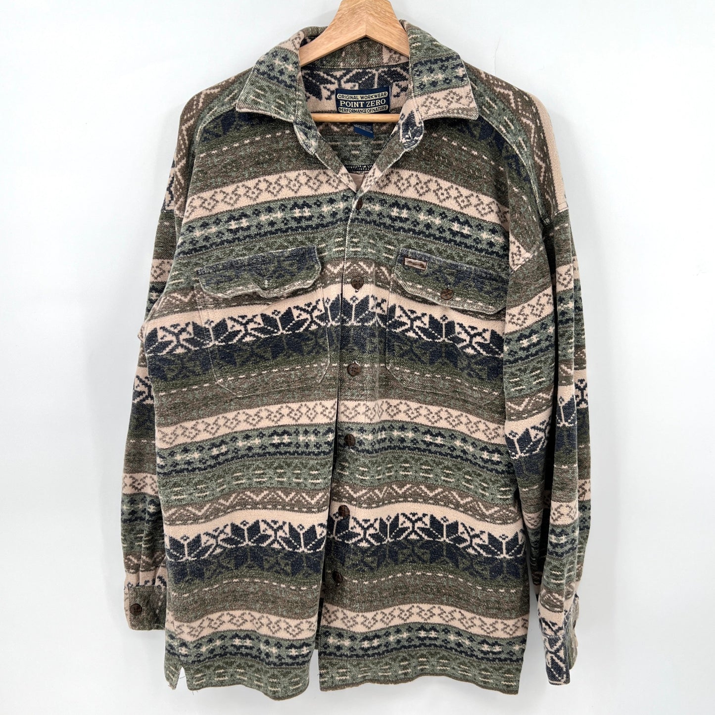 SOLD - Vintage Point Zero Cotton Casual Shirt M