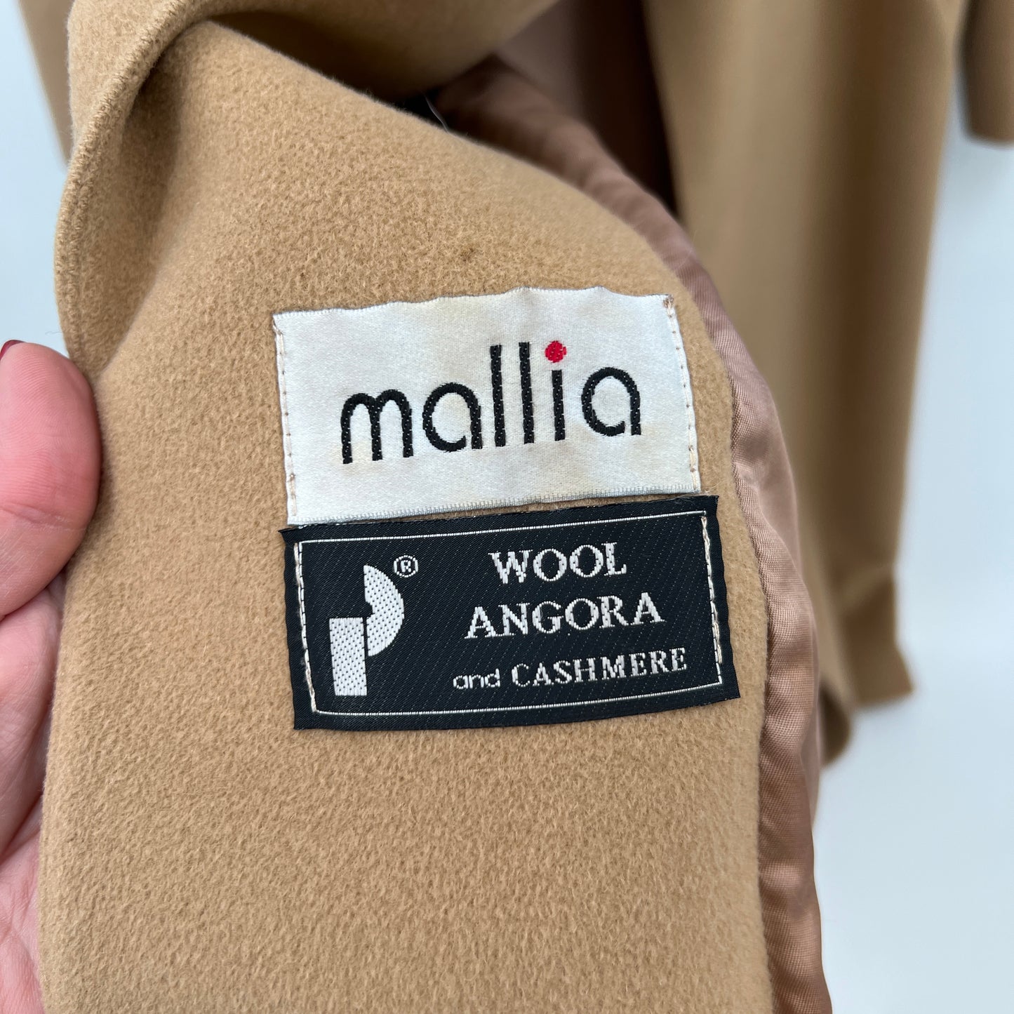 Vintage Mallia Wool Angora and Cashmere Belted Coat M/L