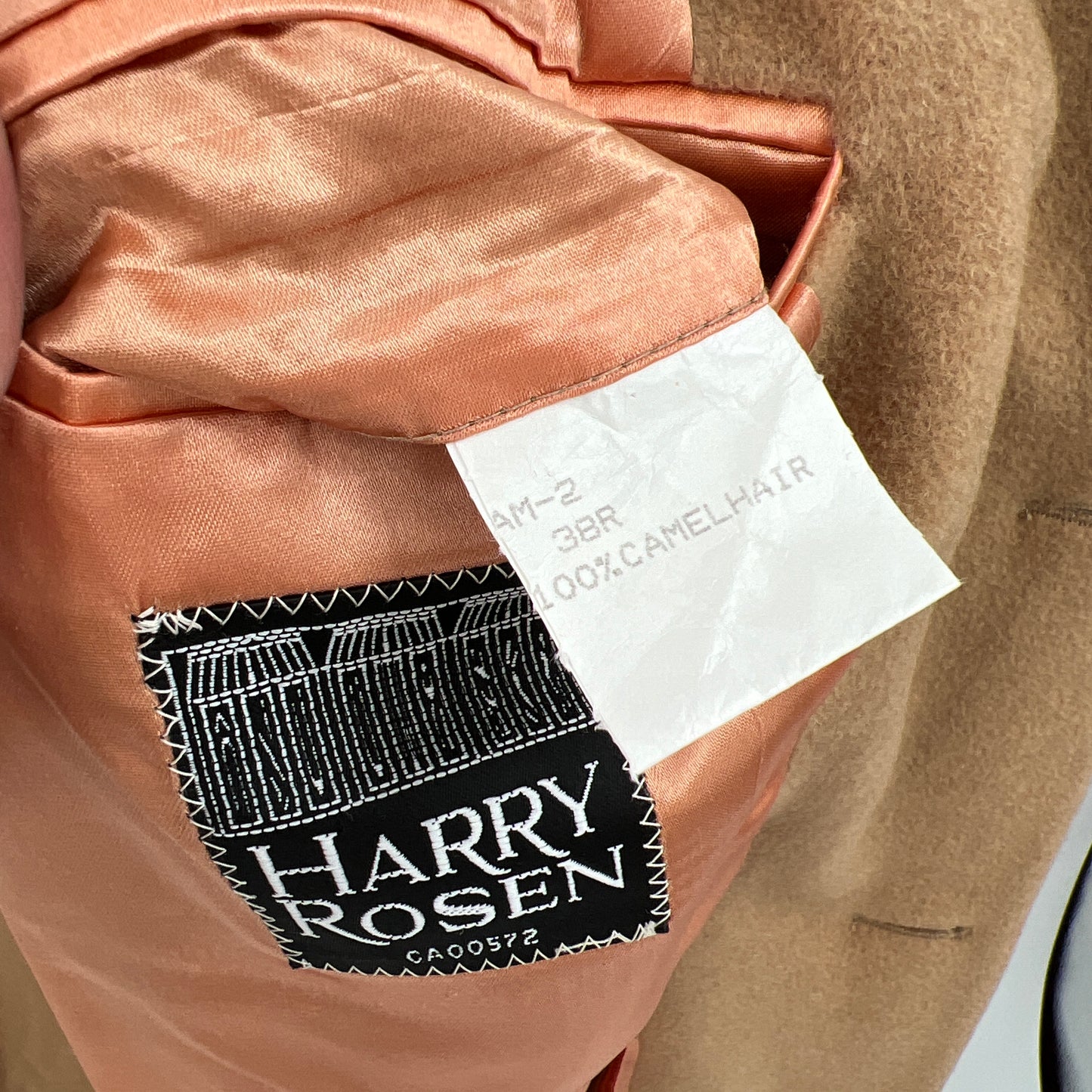 Vintage Harry Rosen Camel Hair Coat XL