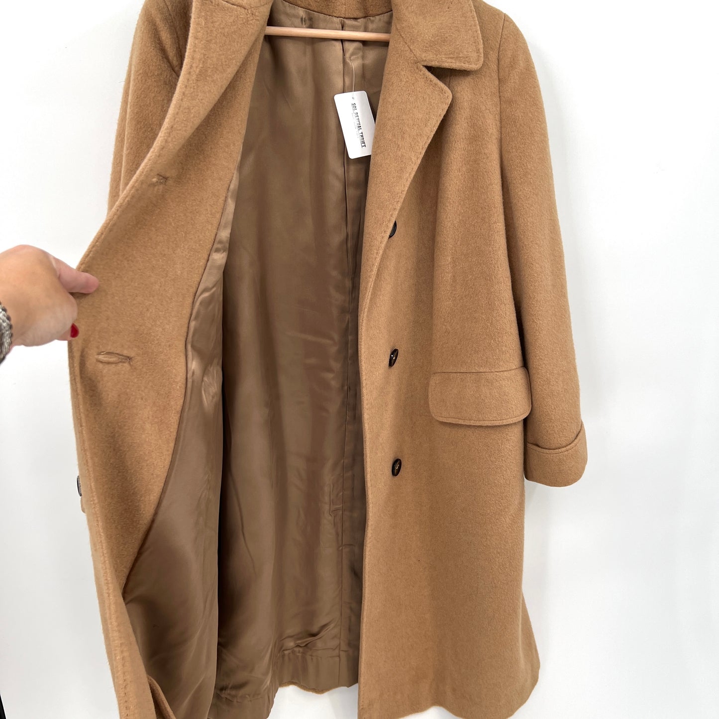 sold Vintage 100% Imported Camel Hair Coat