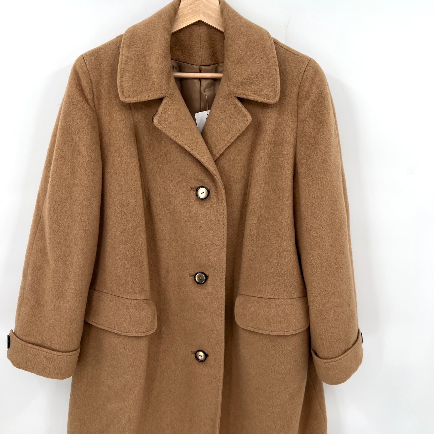 sold Vintage 100% Imported Camel Hair Coat