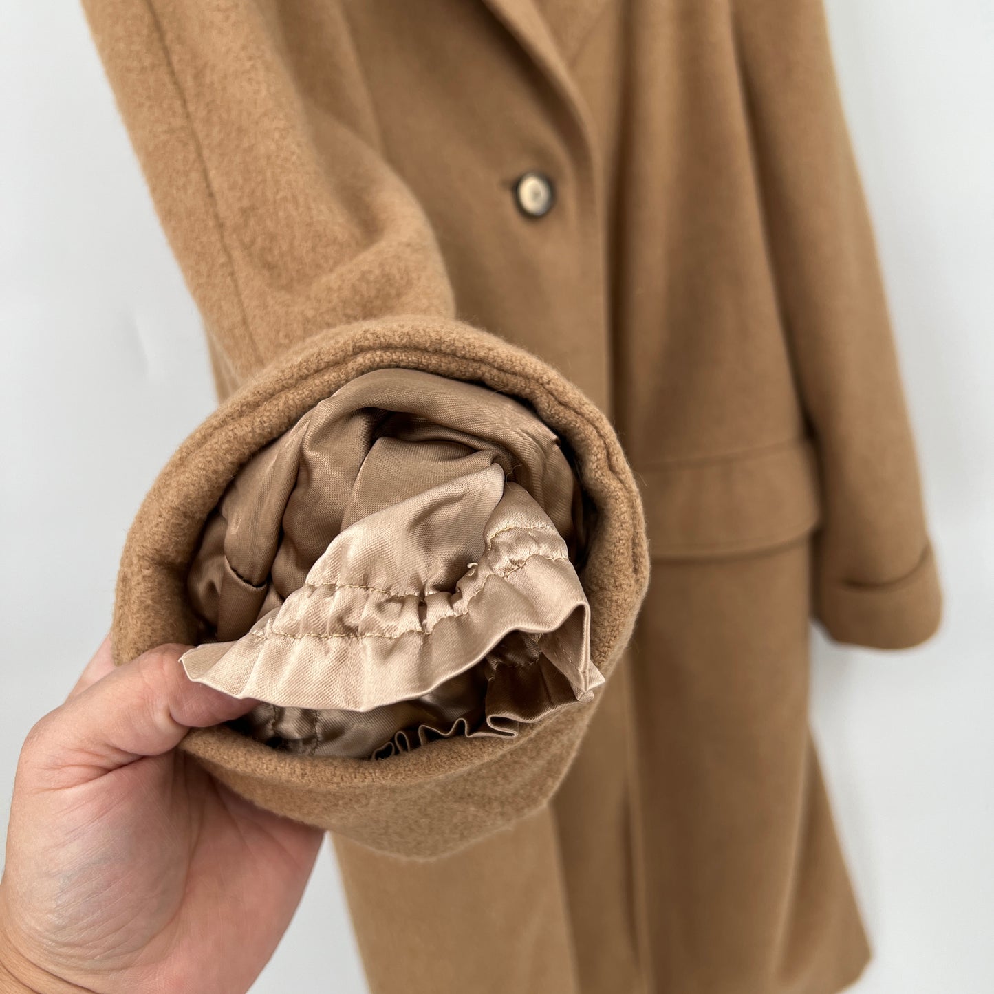 sold Vintage 100% Imported Camel Hair Coat