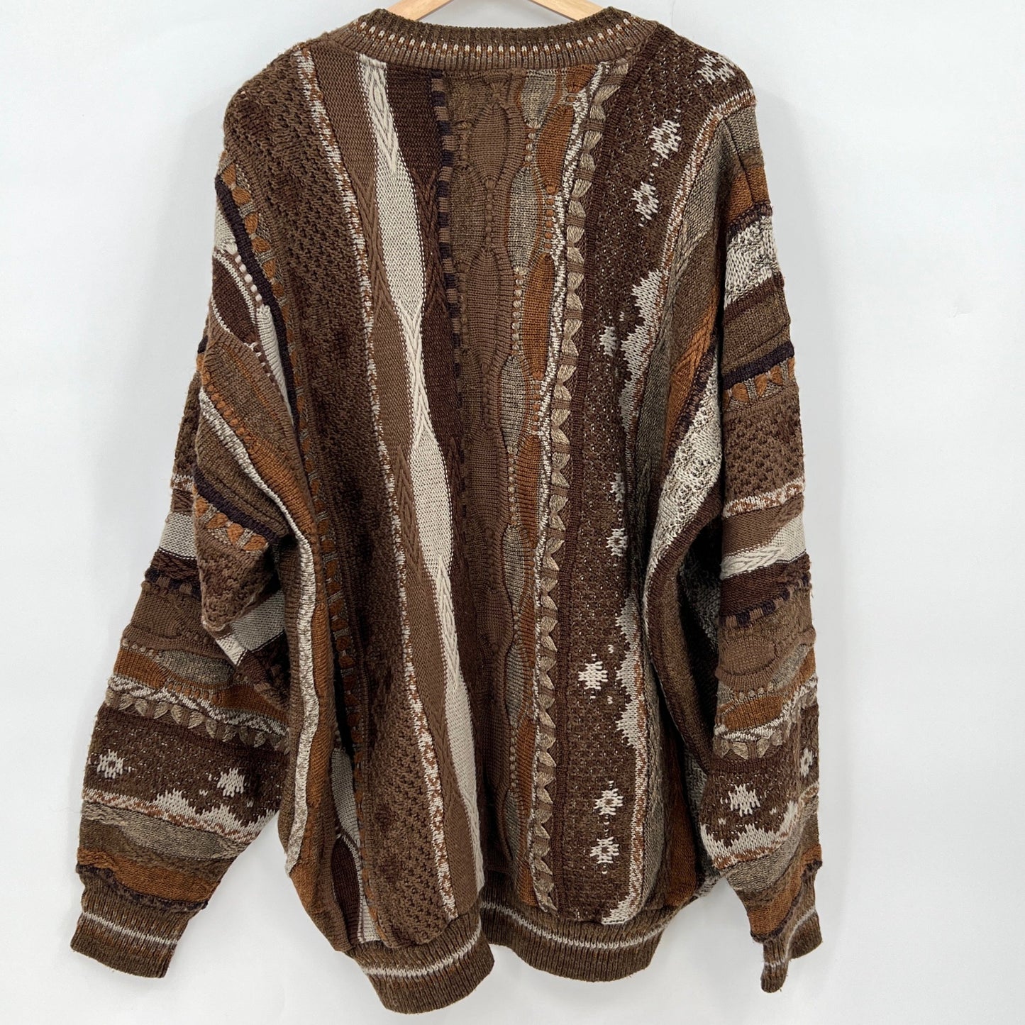 Vintage Tosani Textured Knit Unisex Sweater 2XL