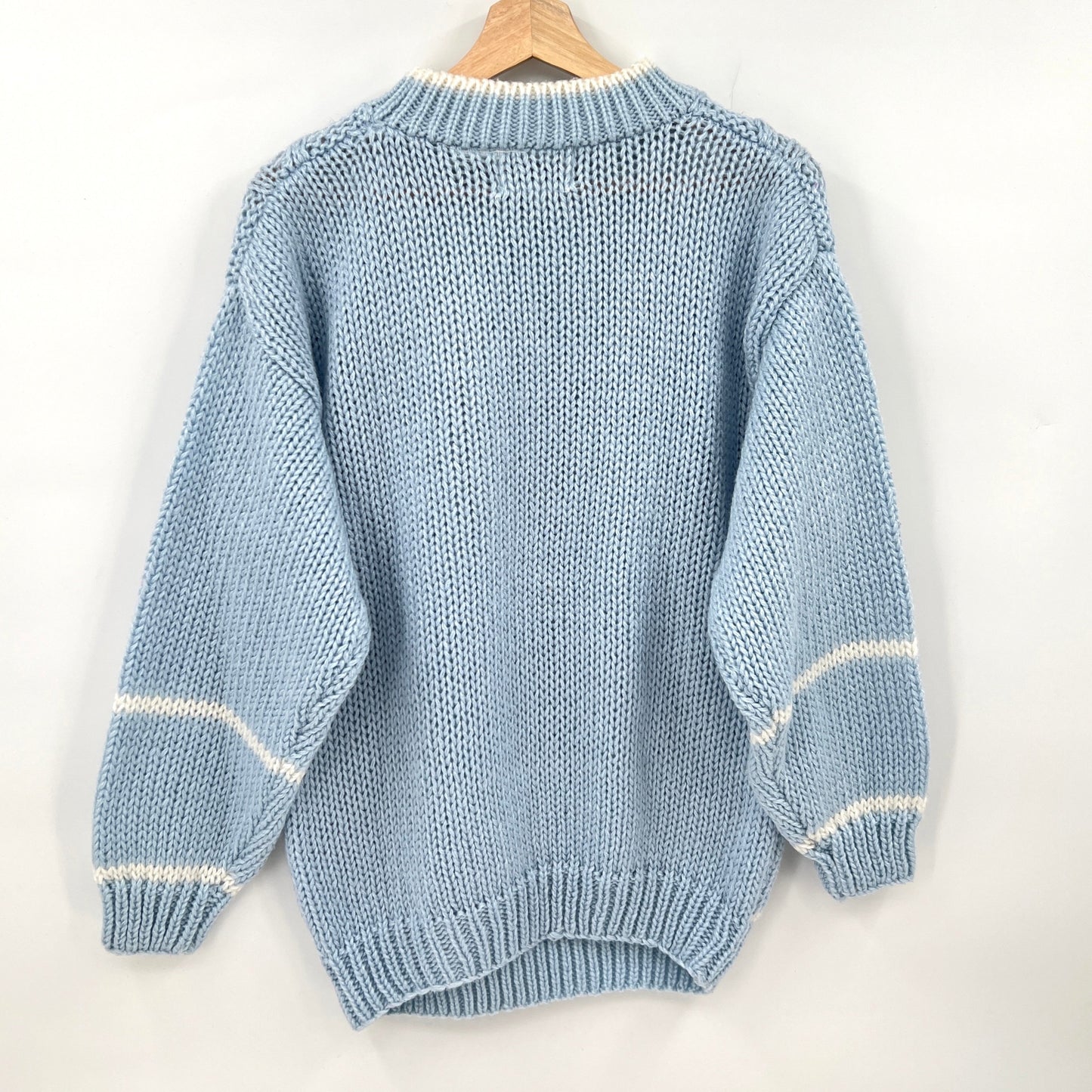 Vintage South Bay Acrylic Cable Knit Sweater L