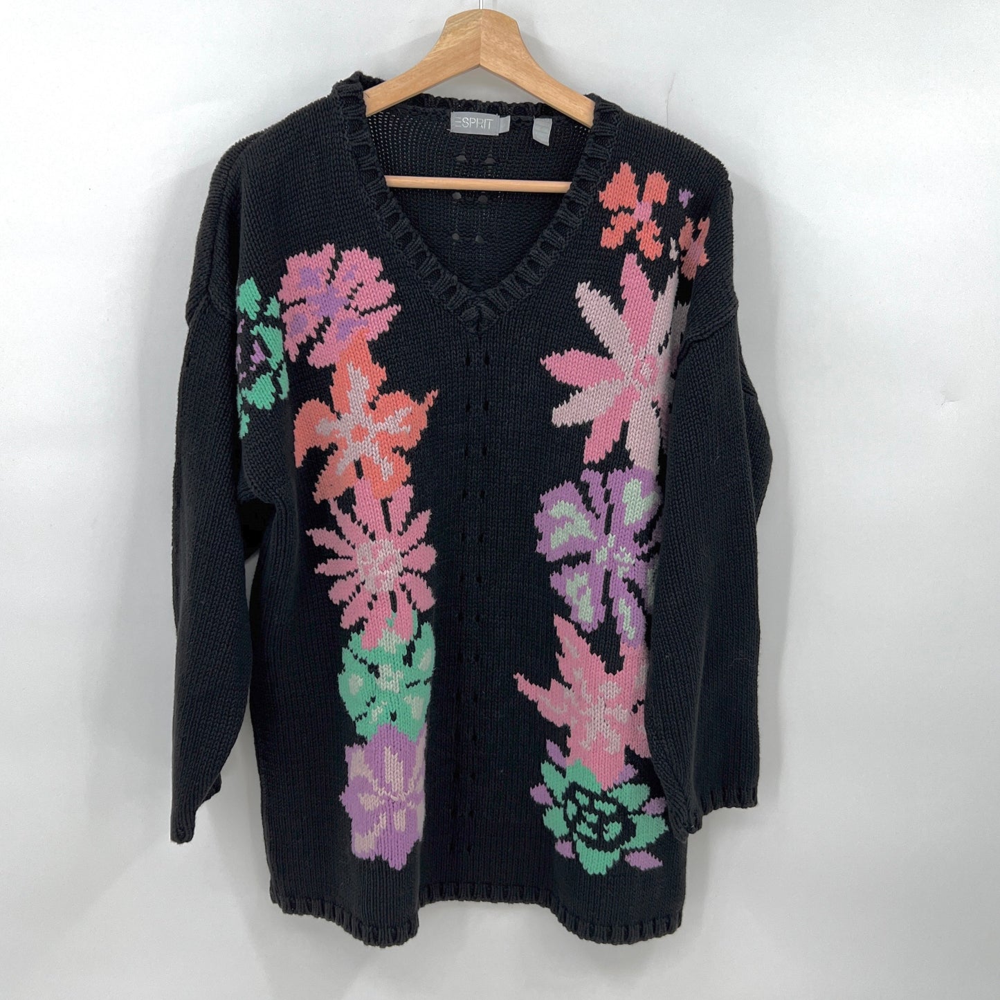 Vintage Esprit Cotton Floral Sweater L
