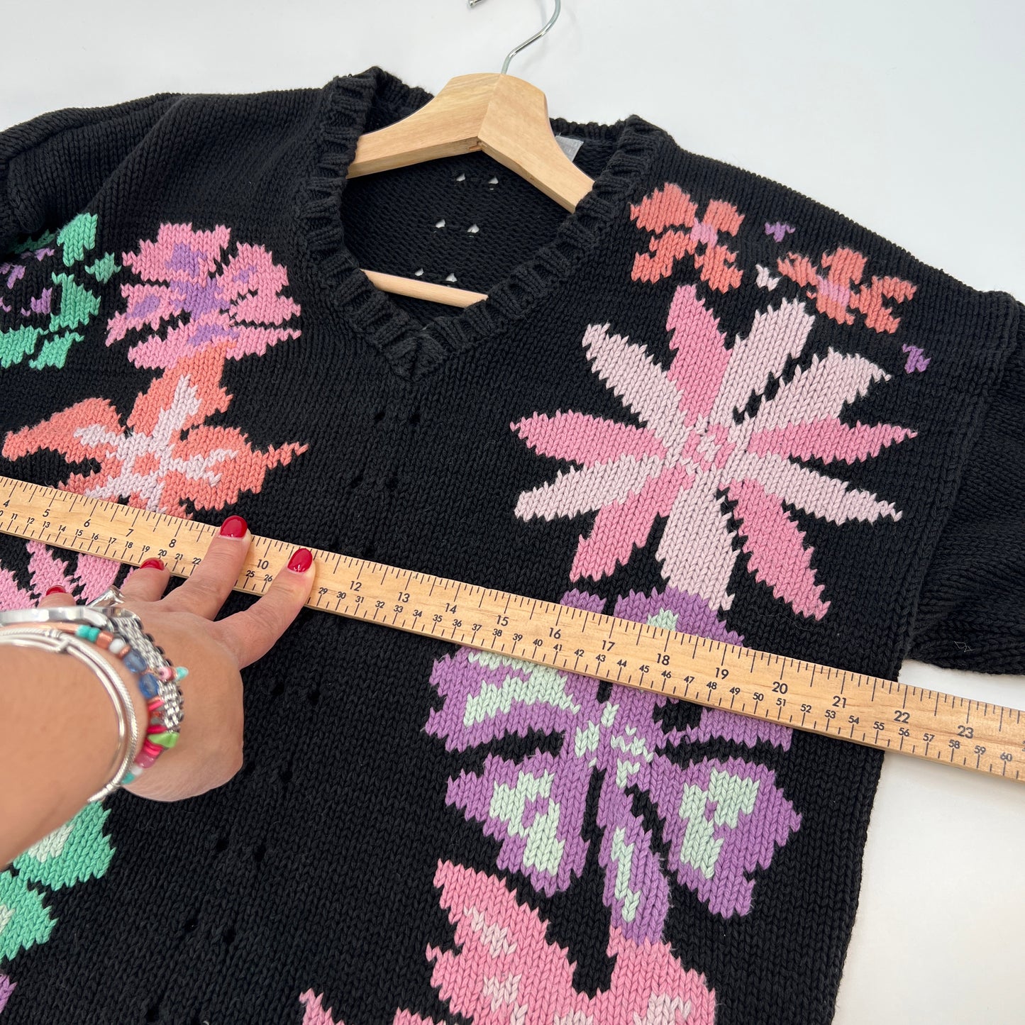 Vintage Esprit Cotton Floral Sweater L
