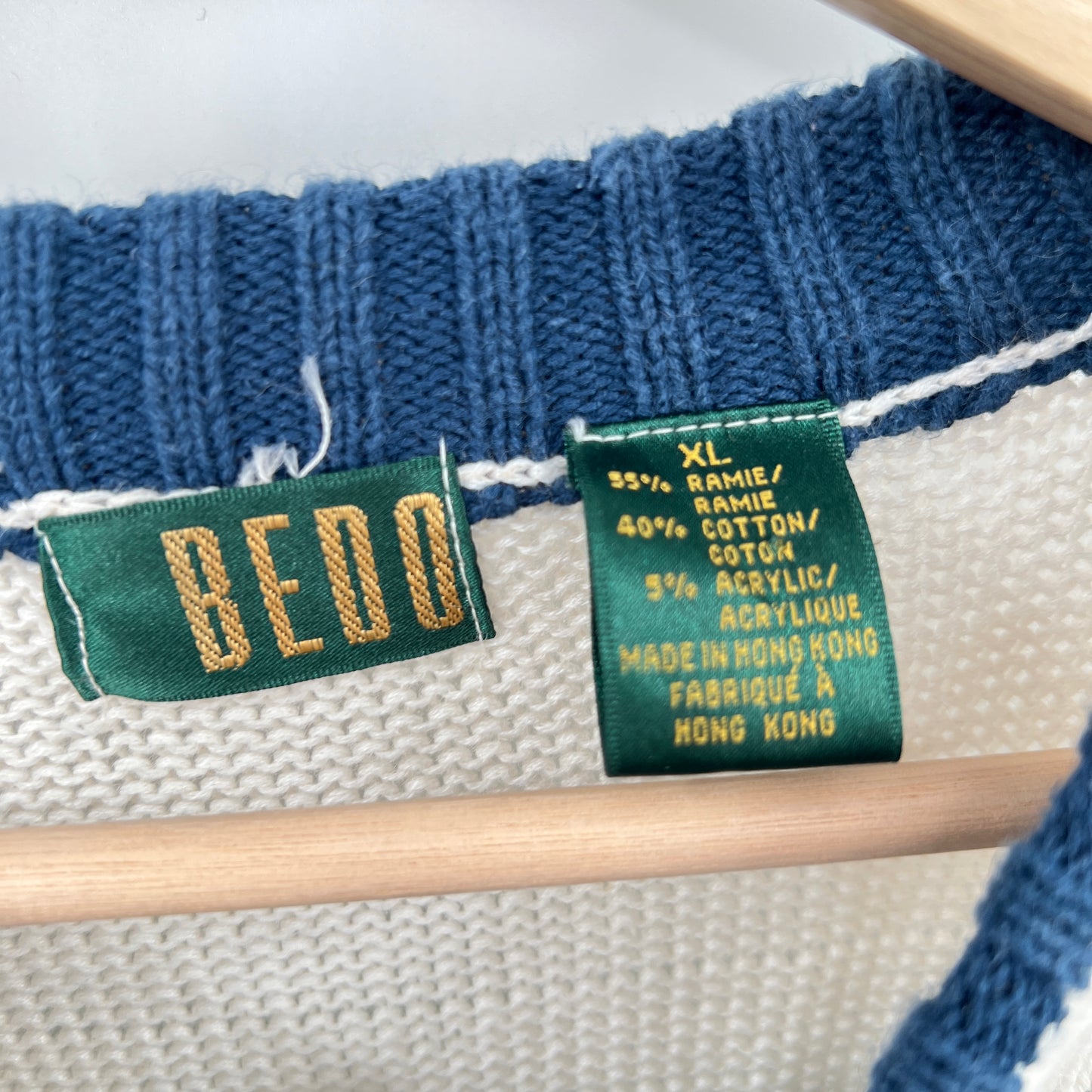 SOLD. Vintage Bedo Ramie Cotton Unisex Sweater XL
