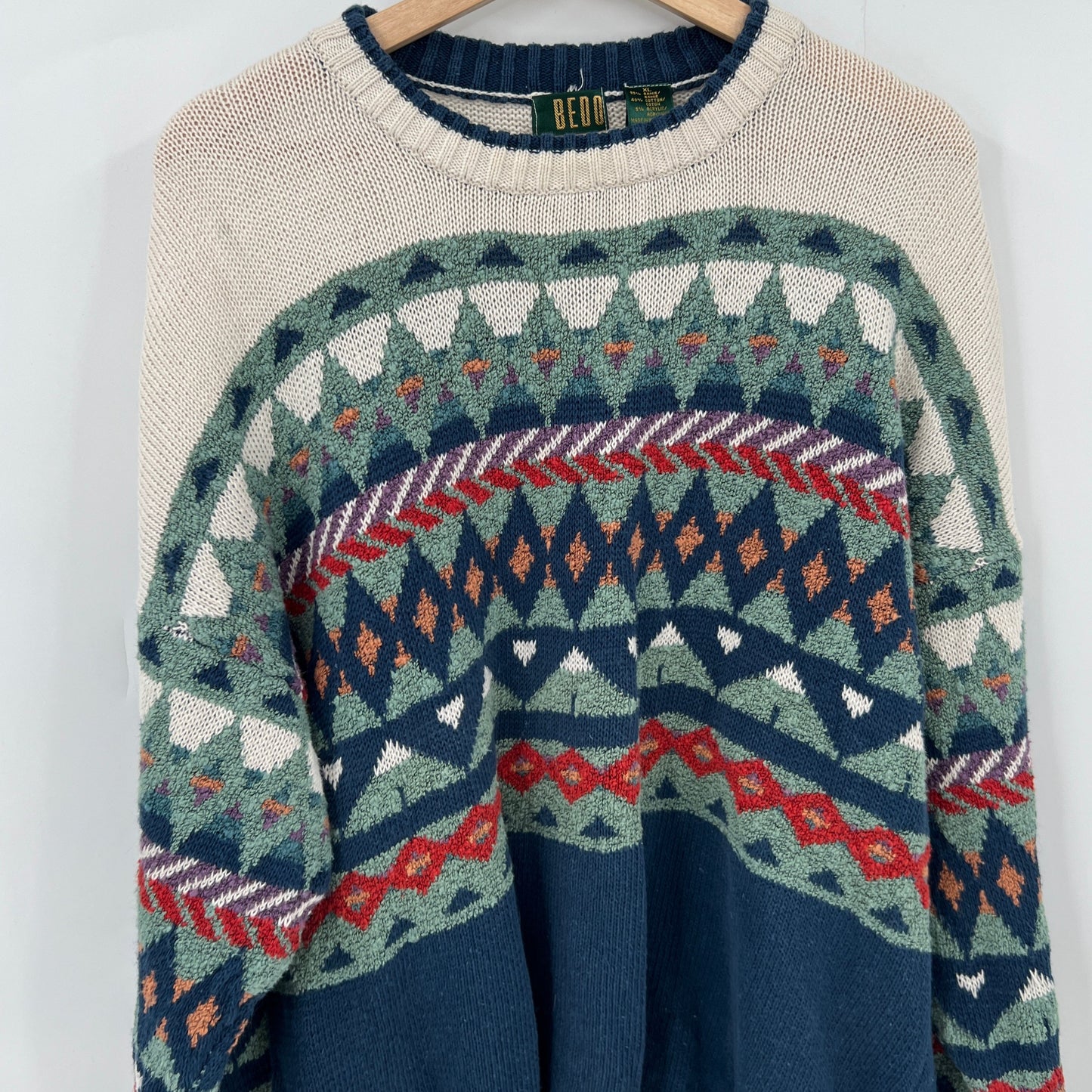 SOLD. Vintage Bedo Ramie Cotton Unisex Sweater XL