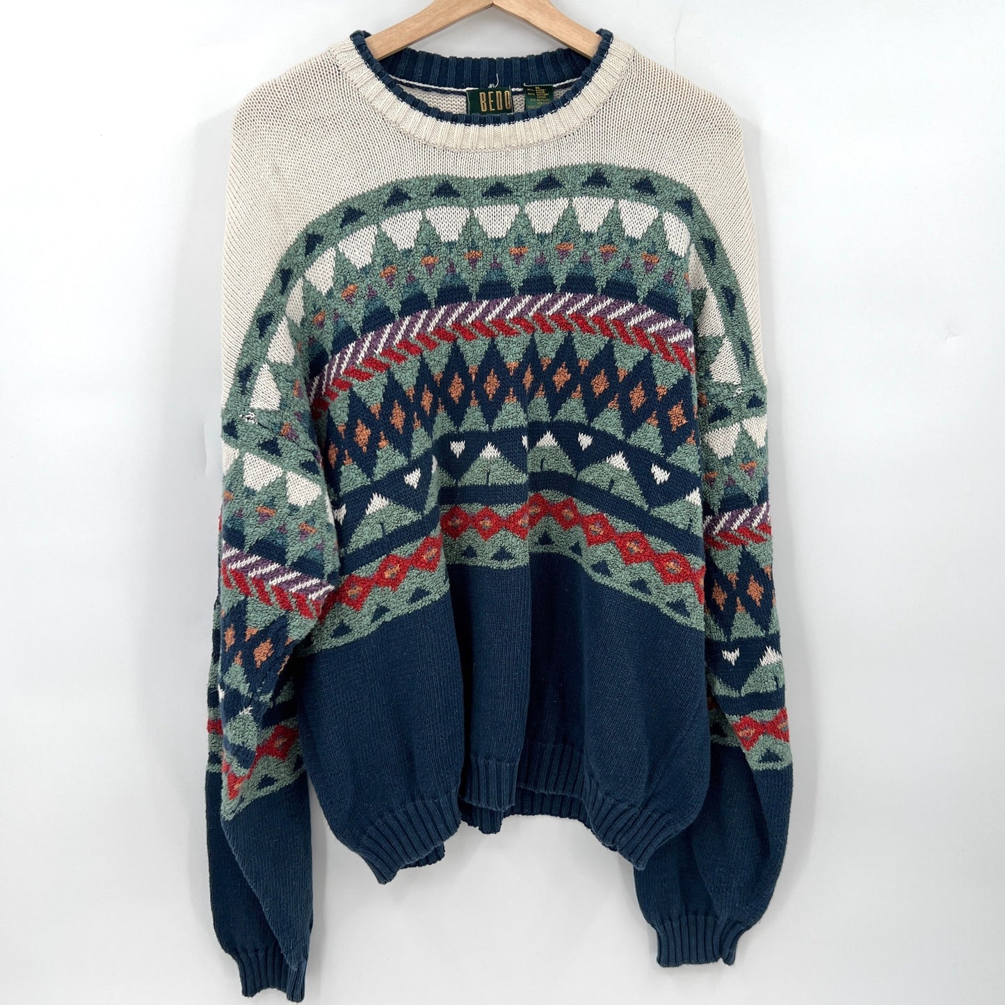 SOLD. Vintage Bedo Ramie Cotton Unisex Sweater XL