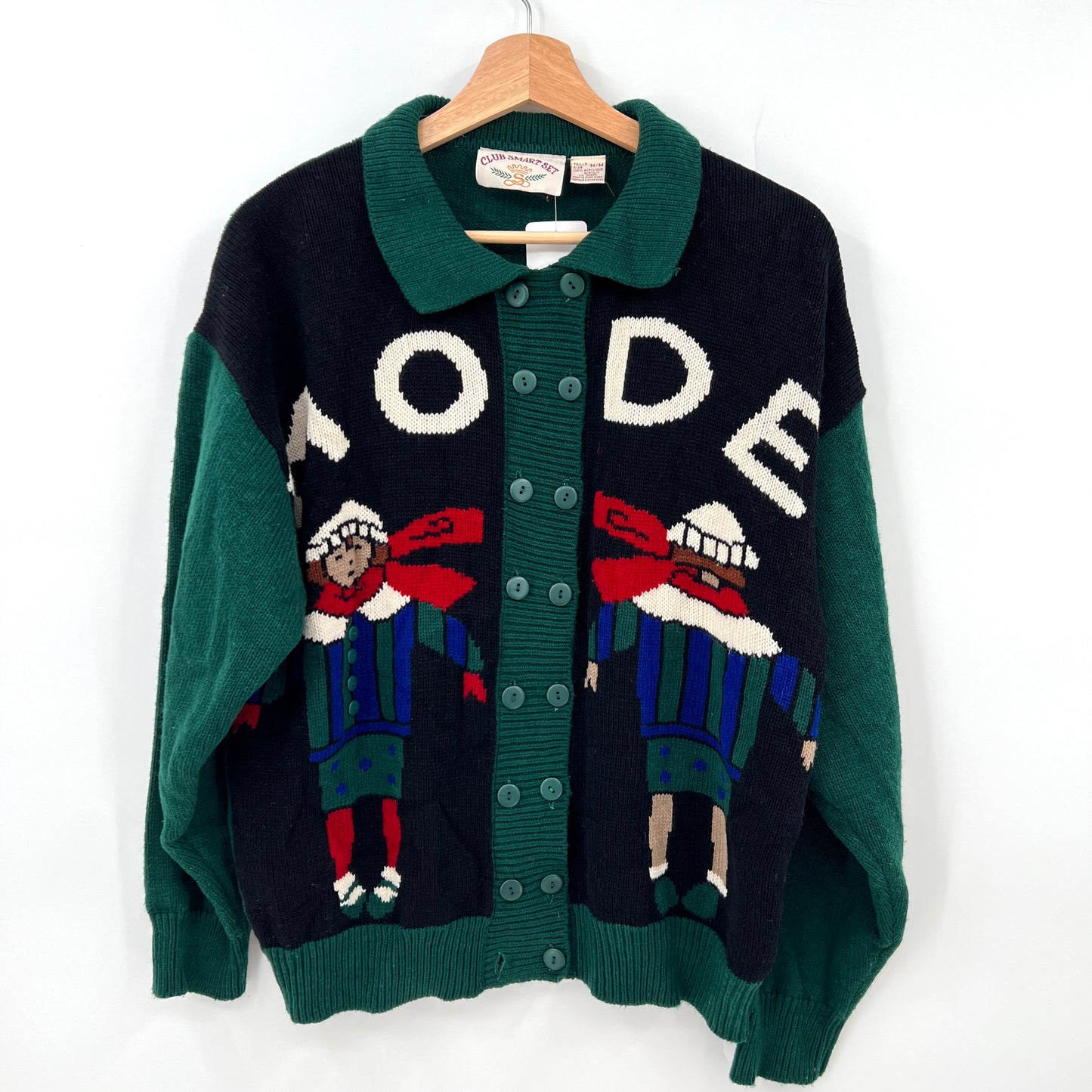 Vintage Club Smart Set Ski Lodge Theme Cardigan M