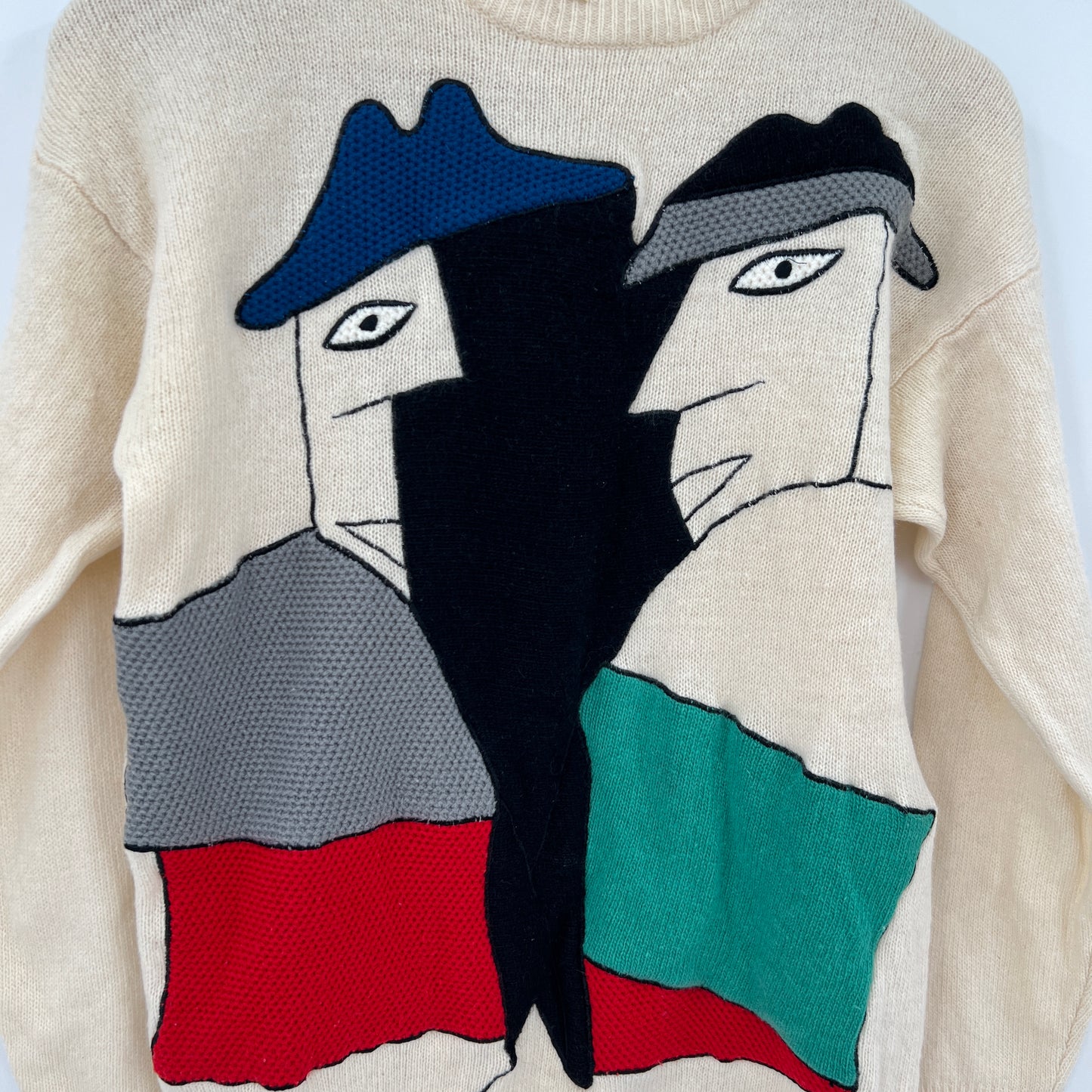 Sold. Vintage Graffiti Lambswool Angora Sweater S/M