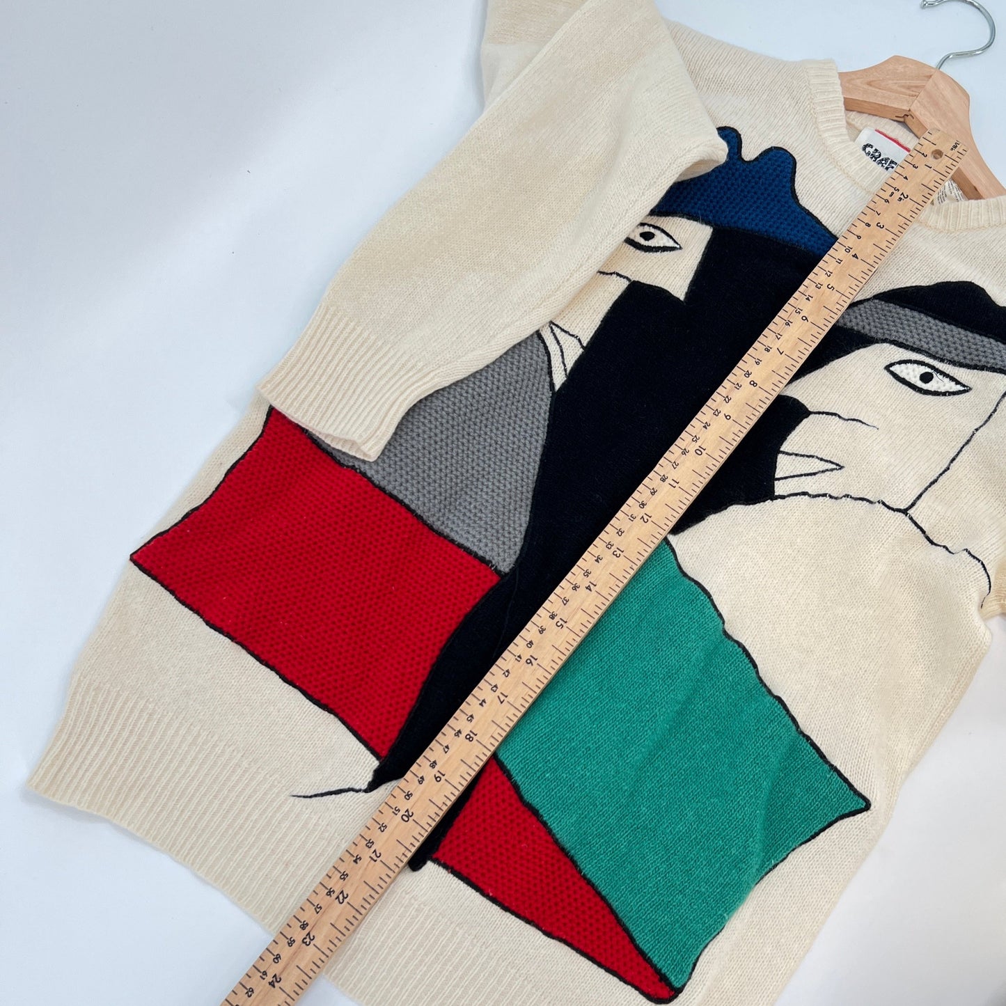 Sold. Vintage Graffiti Lambswool Angora Sweater S/M