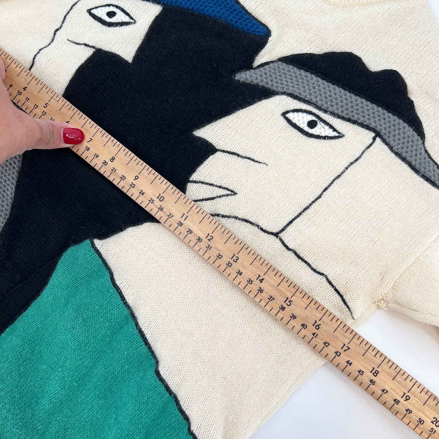 Sold. Vintage Graffiti Lambswool Angora Sweater S/M