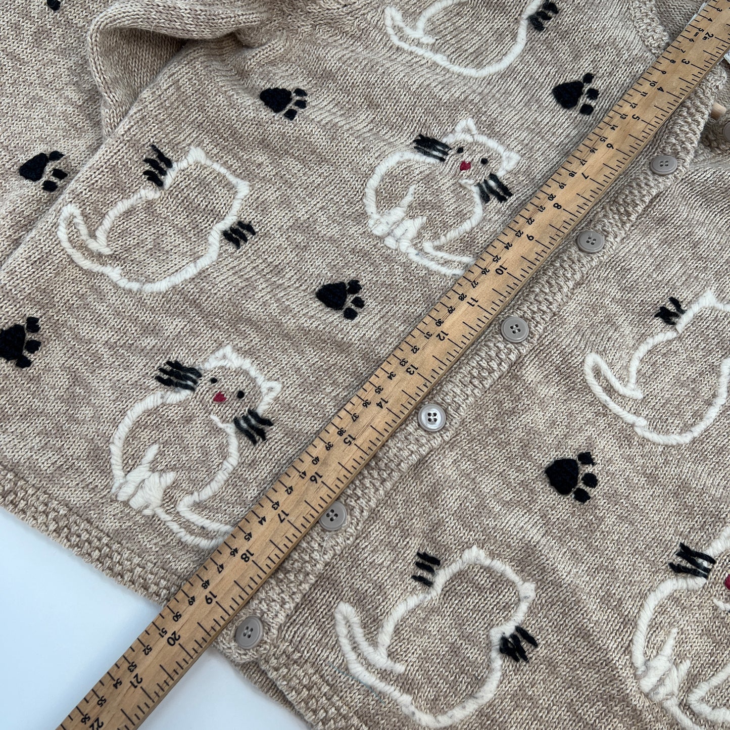 SOLD. Christopher & Banks Ramie Cotton Cat Sweater M