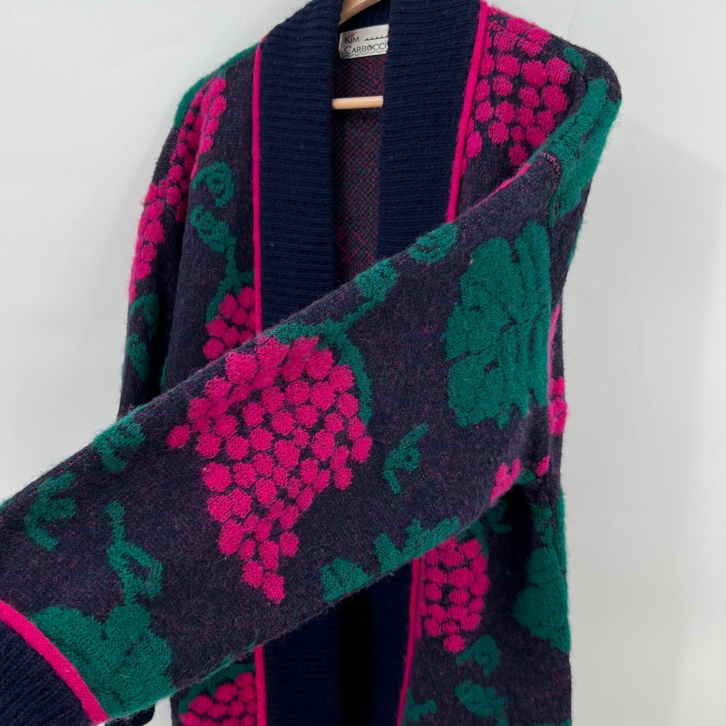 Vintage Kim Carbocci Wool Mohair Open Duster M