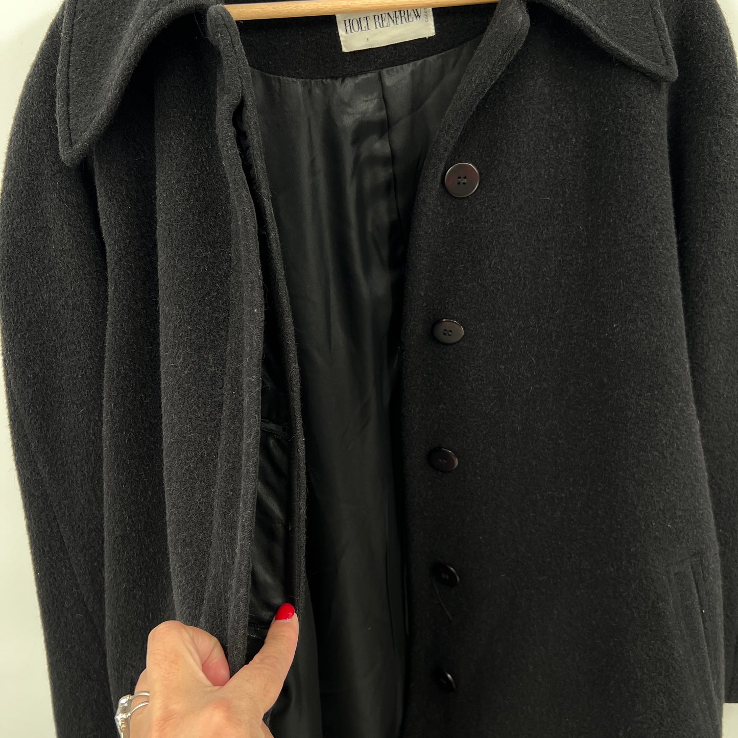 SOLD. Vintage Holt Renfrew Samuel Irving Wool Full Length Coat XL