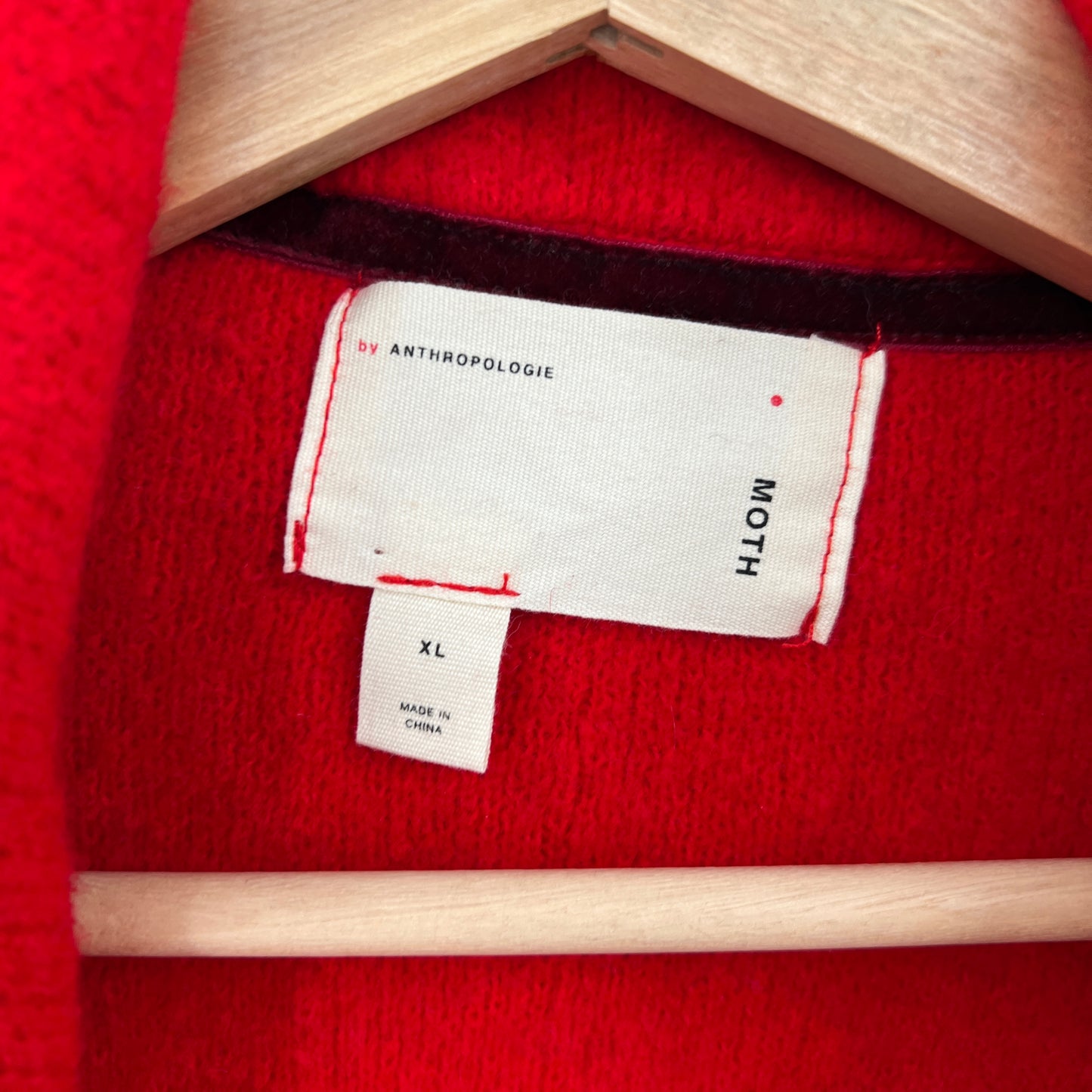 Anthropologie Moth Red Jacket Coat XL
