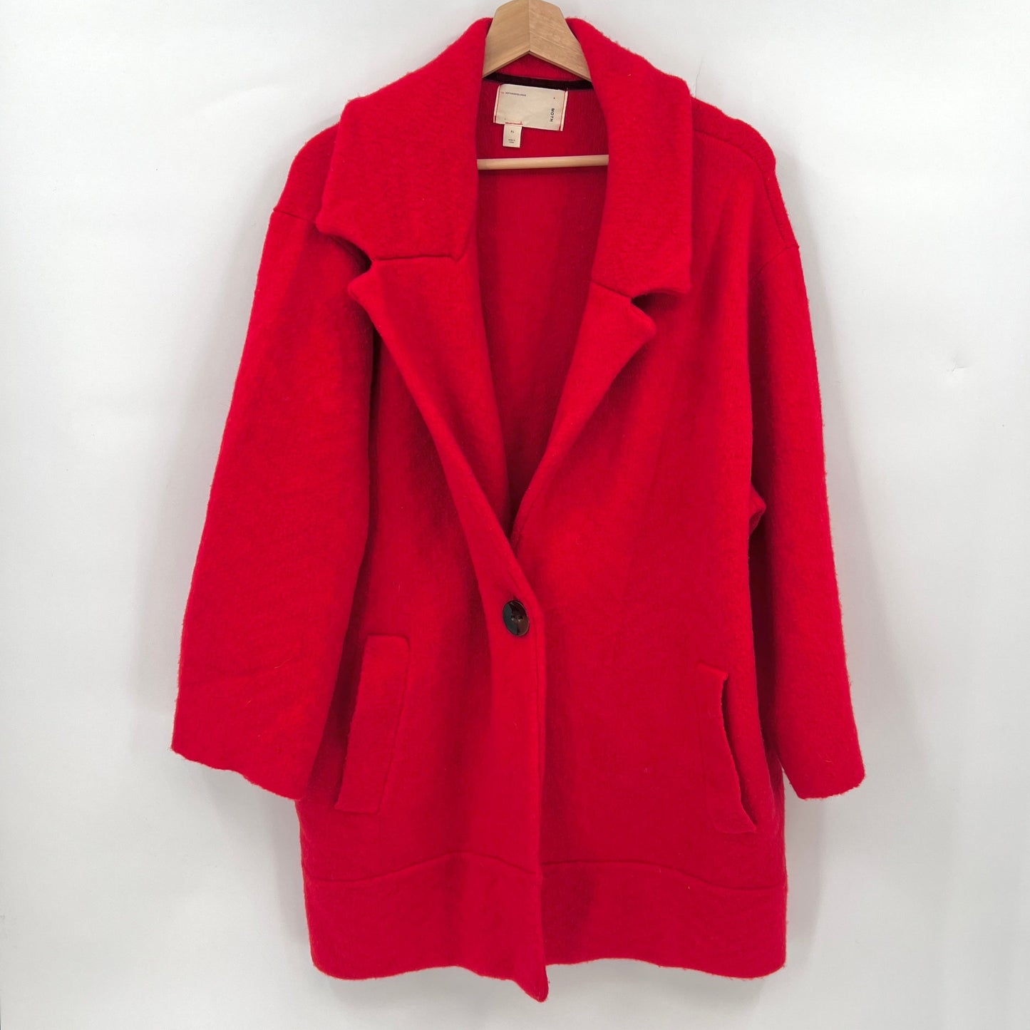 Anthropologie Moth Red Jacket Coat XL
