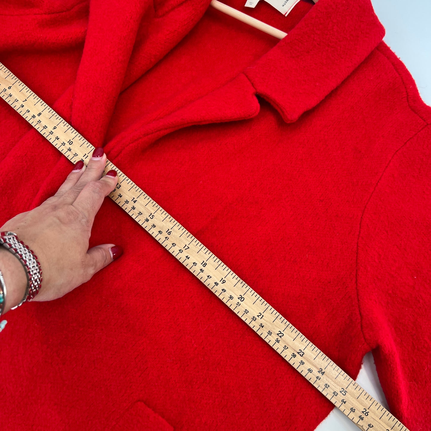 Anthropologie Moth Red Jacket Coat XL