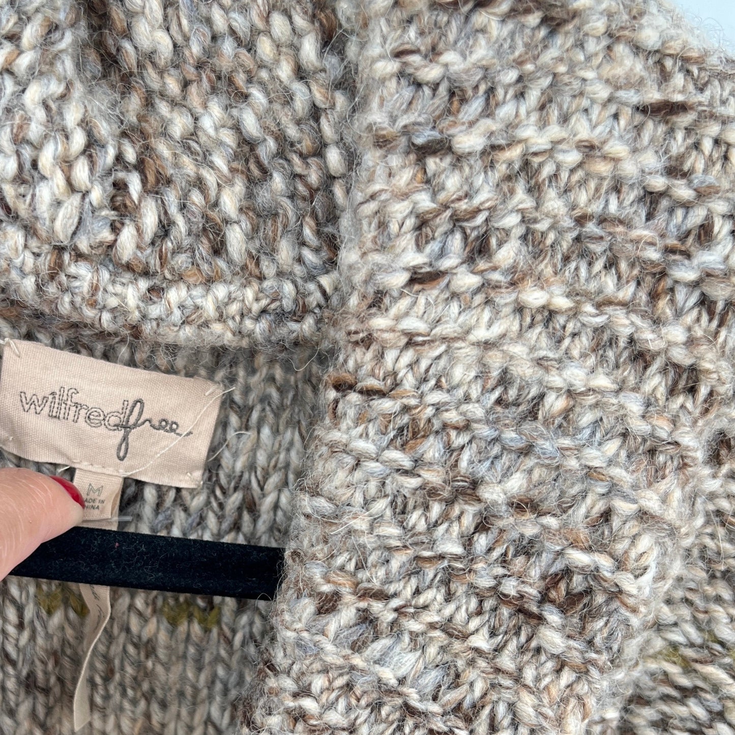 Wilfred Free Wool Blend V-neck Pullover M