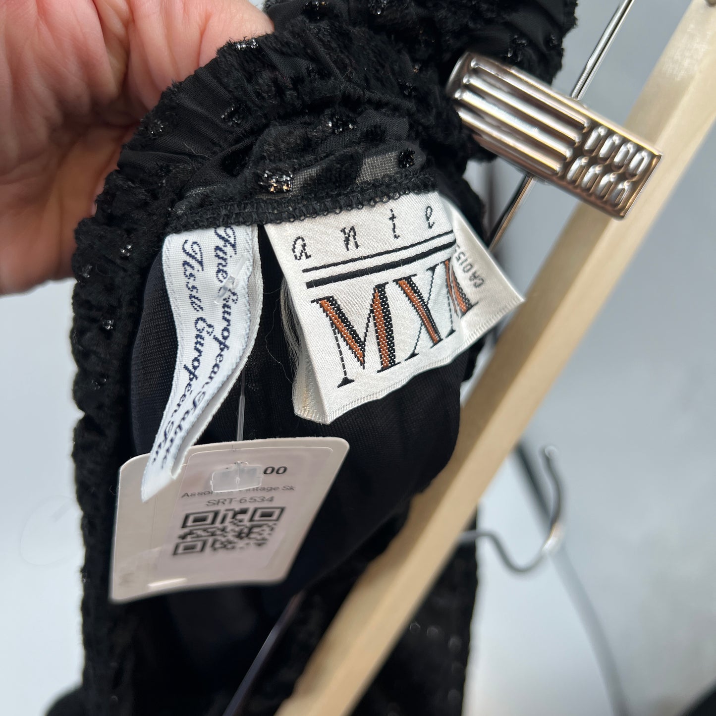 Vintage Antels Elastic Waist Velvety Maxi Skirt