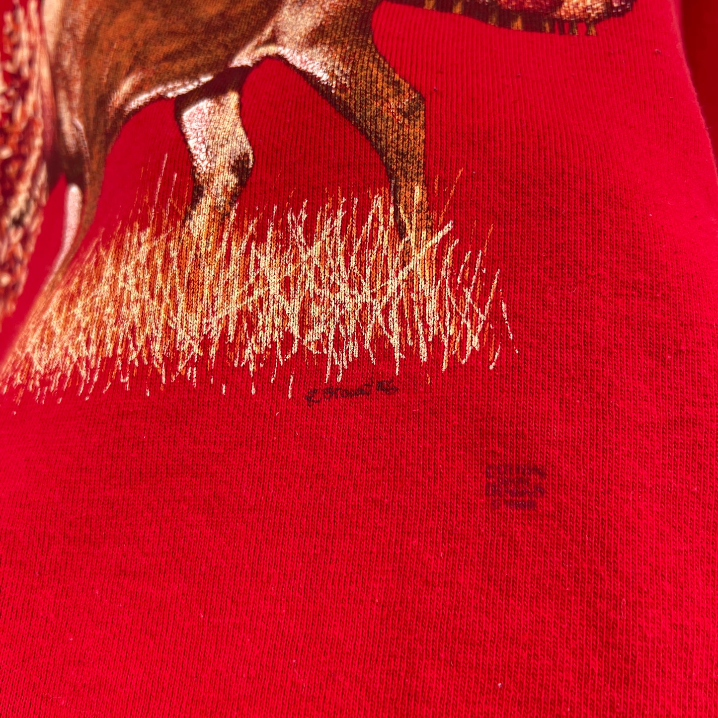 SOLD. Vintage Jerzees Deer Crewneck S/M