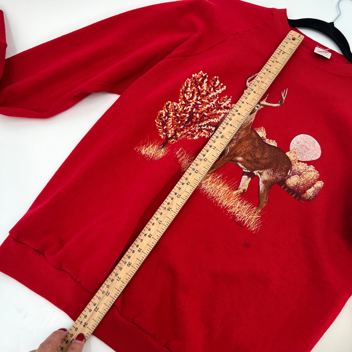 SOLD. Vintage Jerzees Deer Crewneck S/M