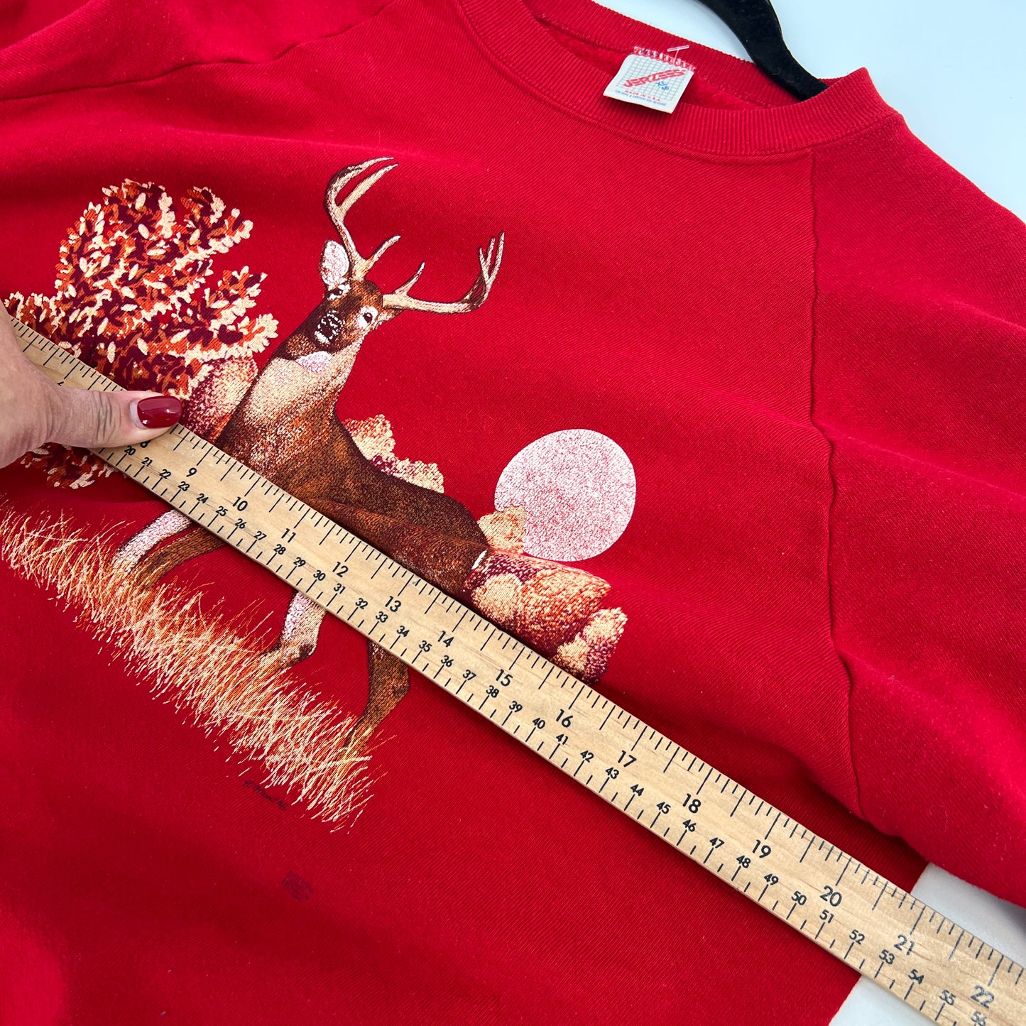 SOLD. Vintage Jerzees Deer Crewneck S/M