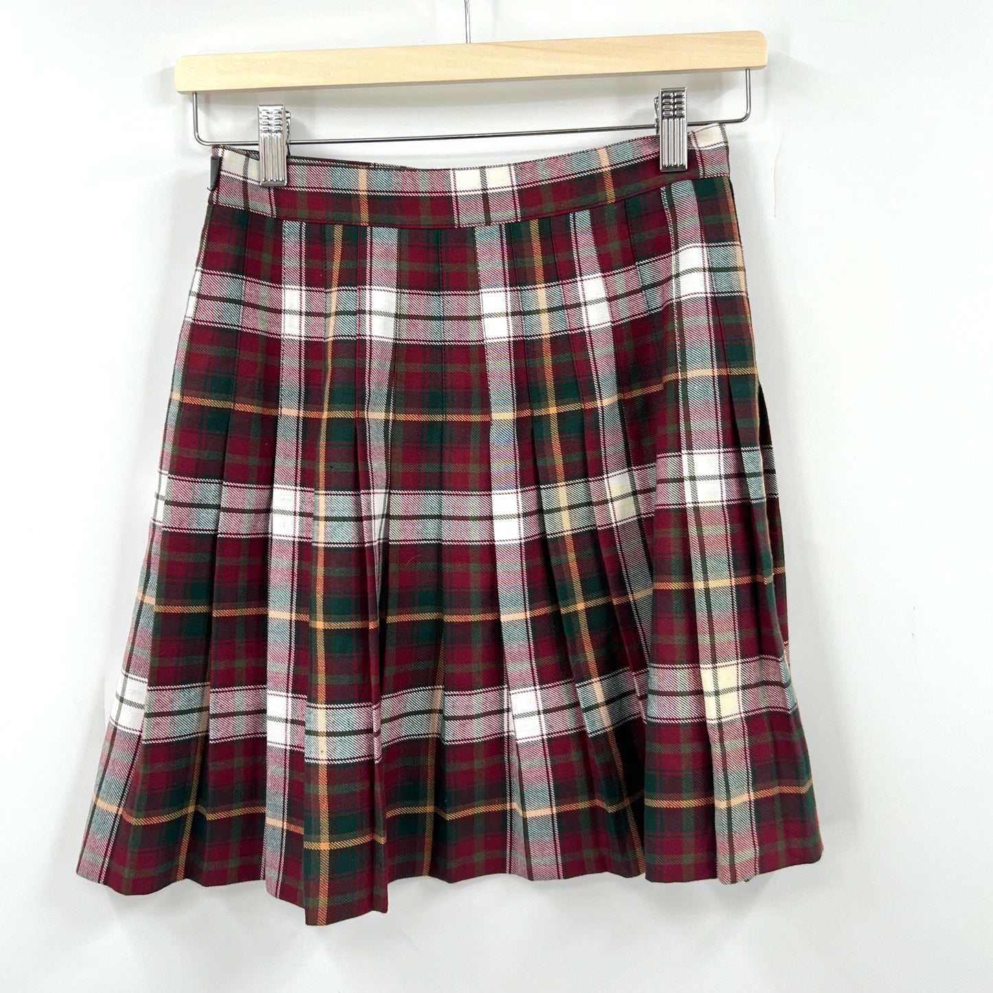 Plaid Wrap Mini Skirt