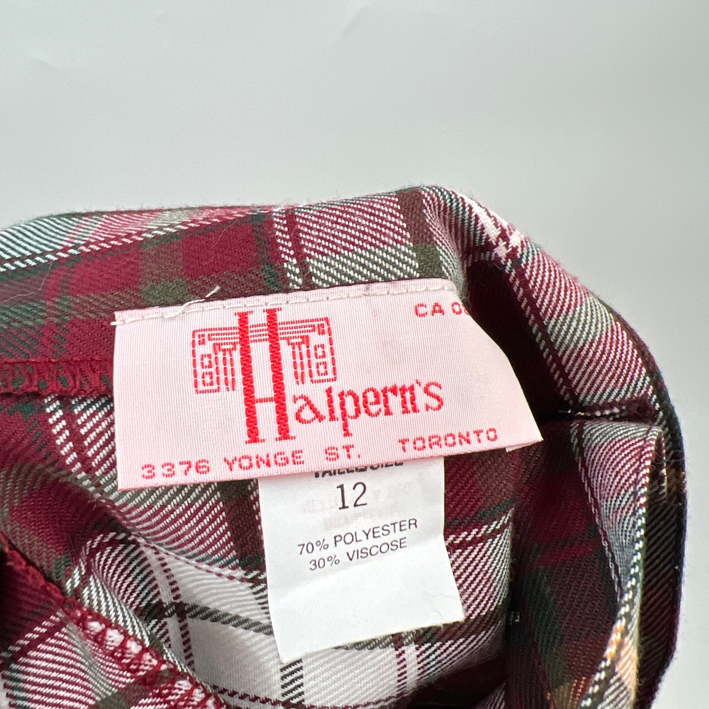 Plaid Wrap Mini Skirt