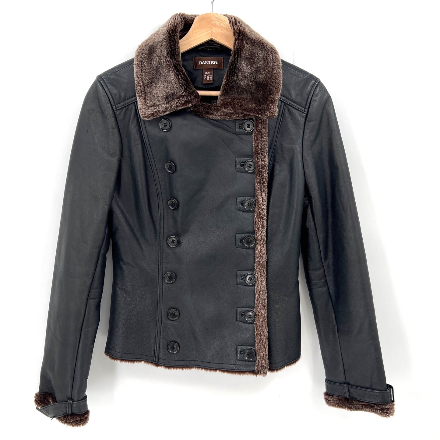 SOLD. Danier Faux Fur Leather Jacket XS