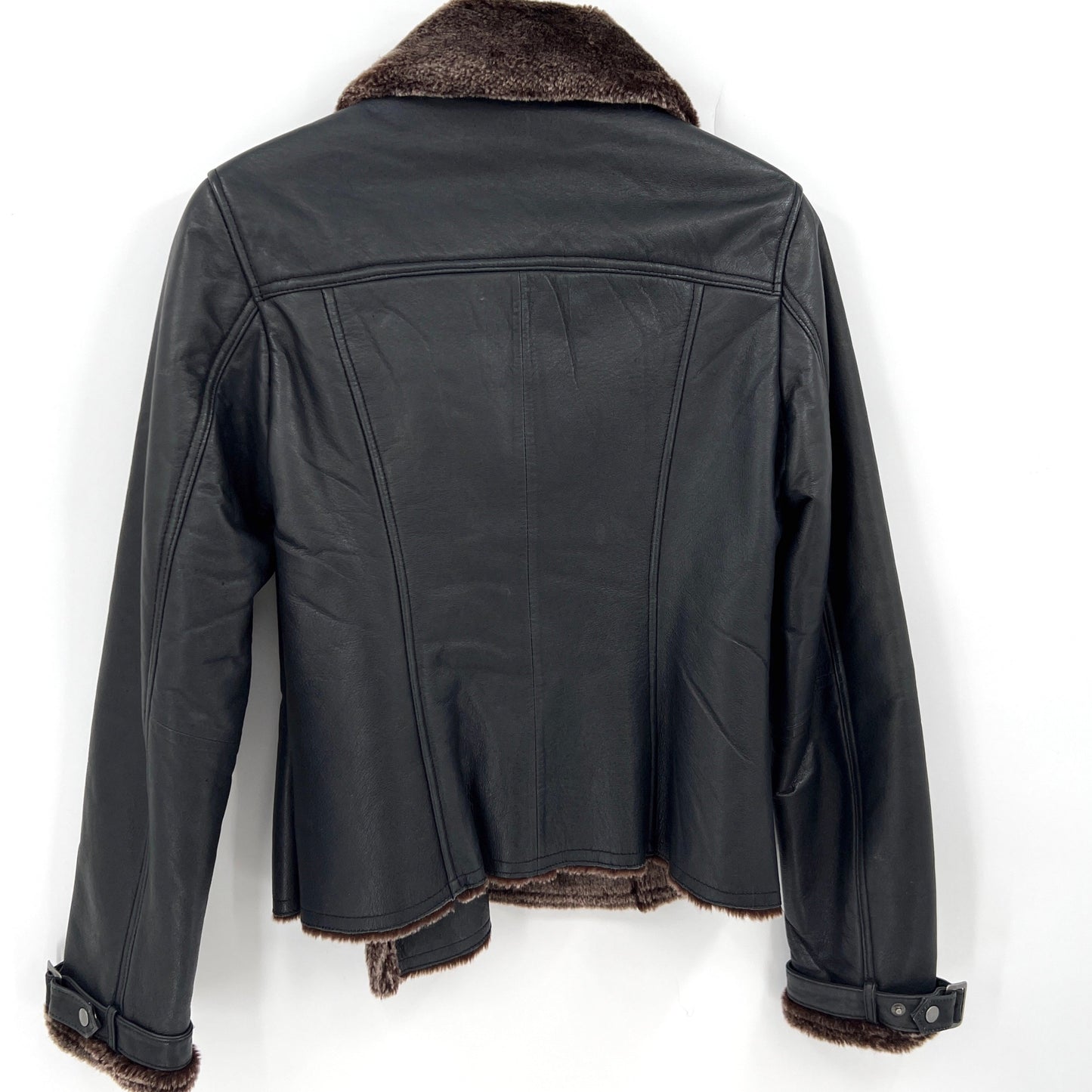 SOLD. Danier Faux Fur Leather Jacket XS