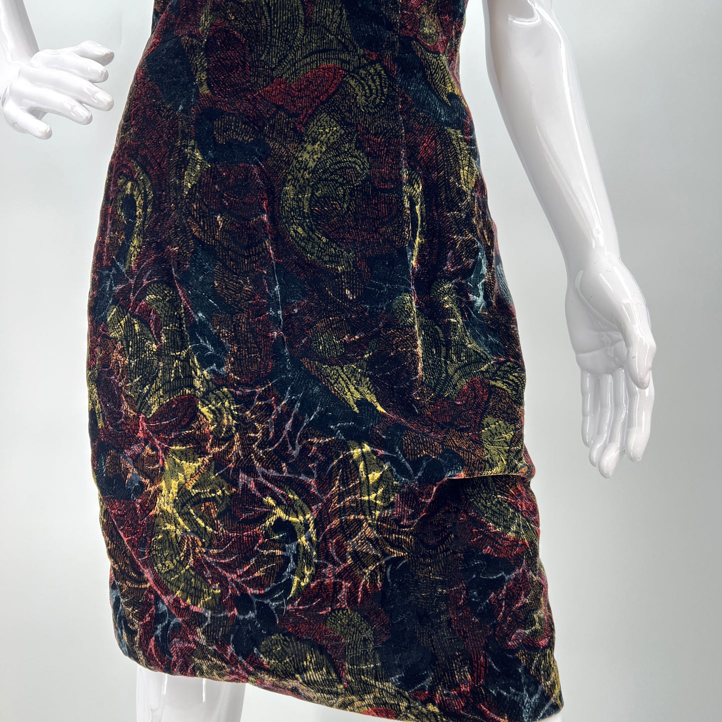Vintage Comrags Multicolor Velour Mini Dress XS/S